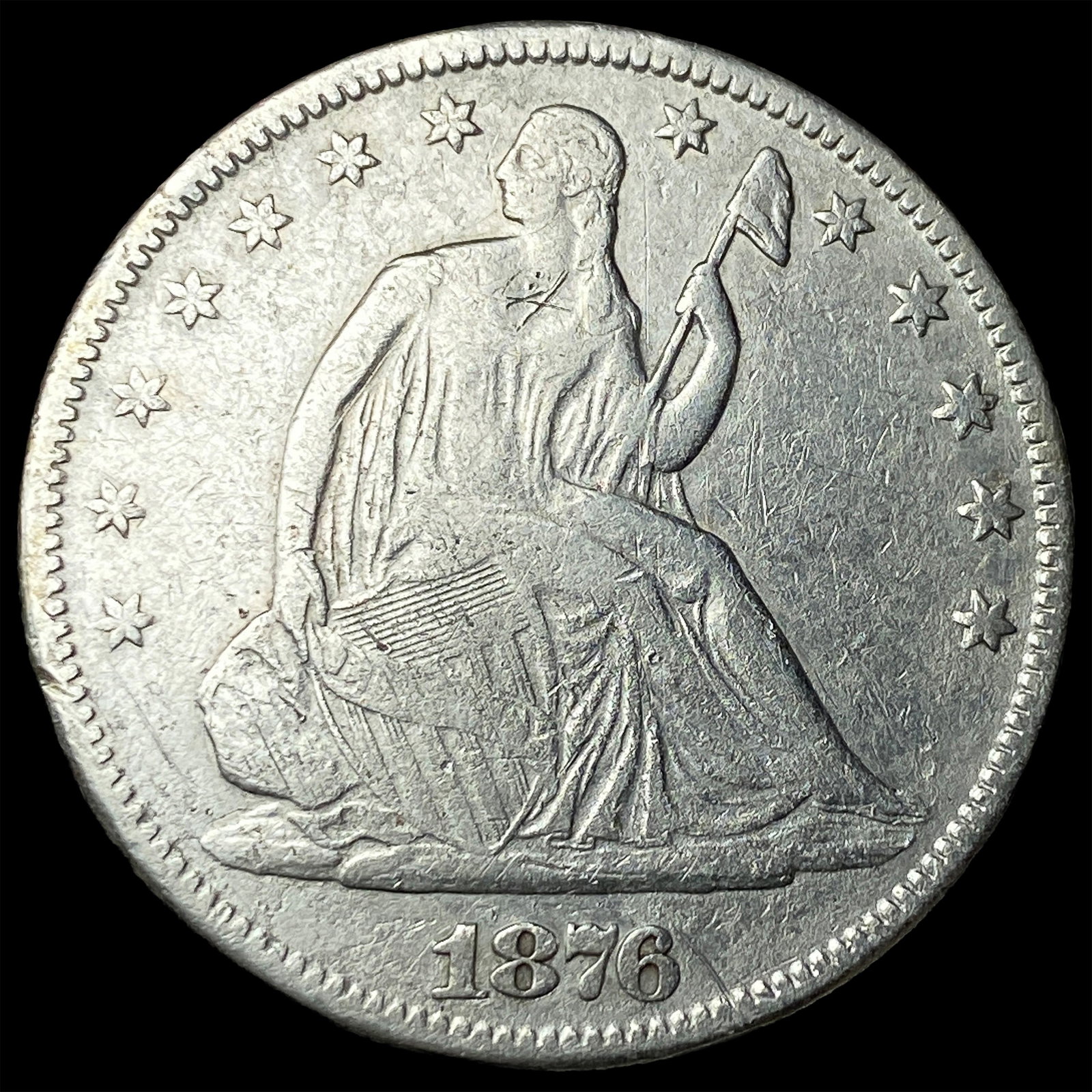 1876 Seated Liberty Half Dollar LIGHTLY CIRCULATED (1 of 2)
