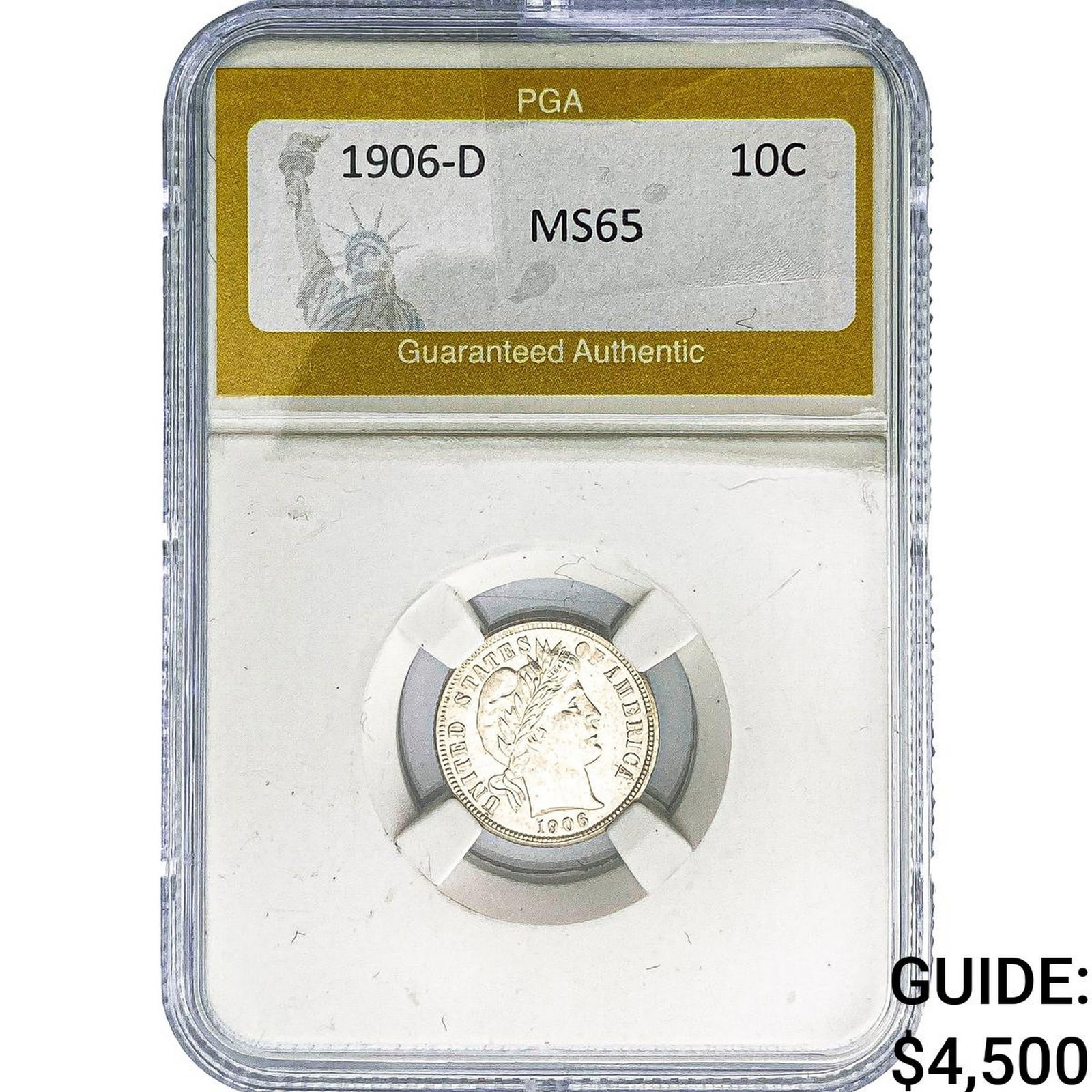 1906-D Barber Dime PGA MS65 (1 of 2)