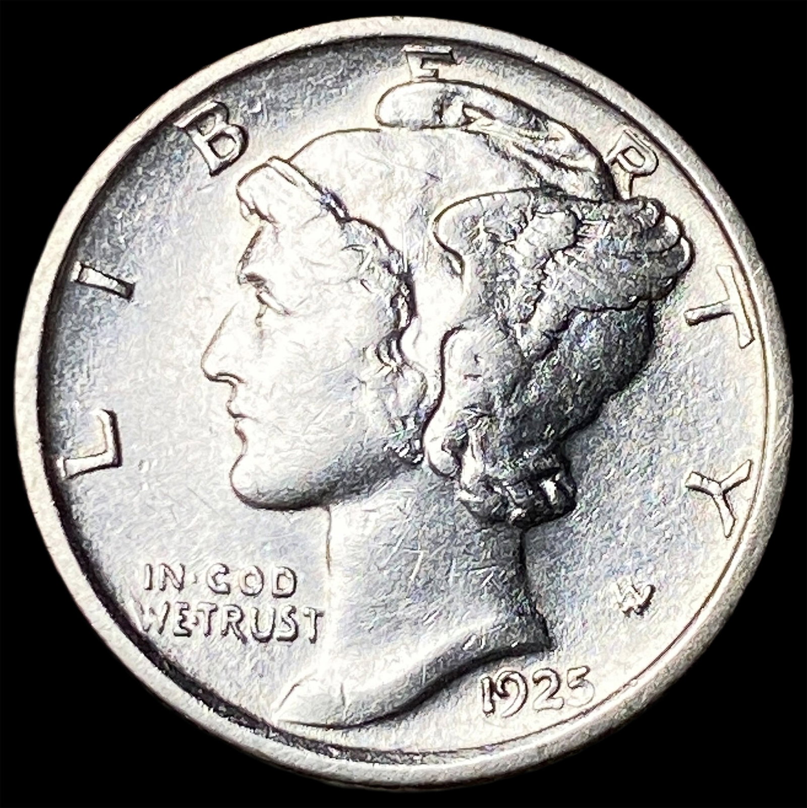 1925-D Silver Mercury Dime CLOSELY UNCIRCULATED (1 of 2)