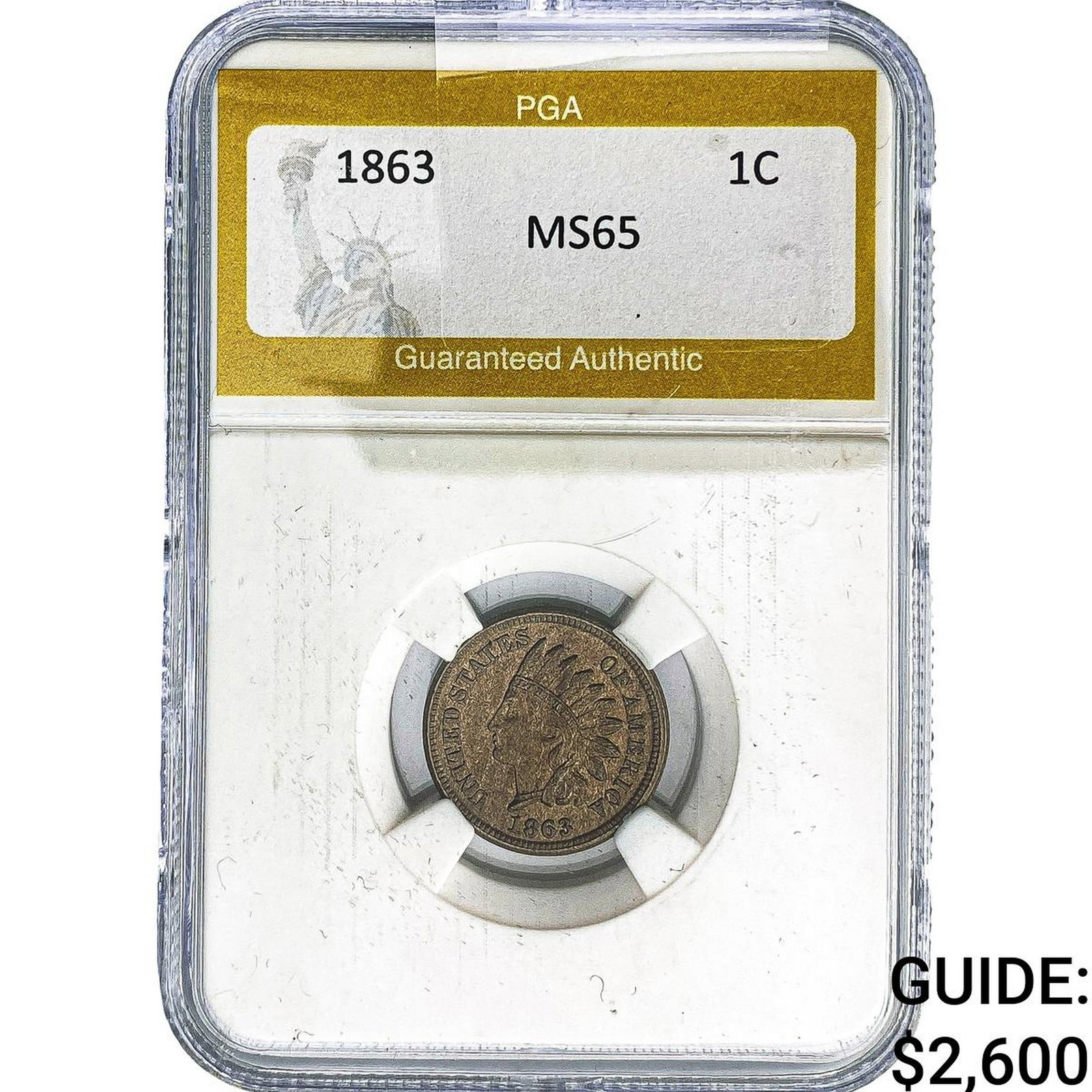 1863 Indian Head Cent PGA MS65 (1 of 2)