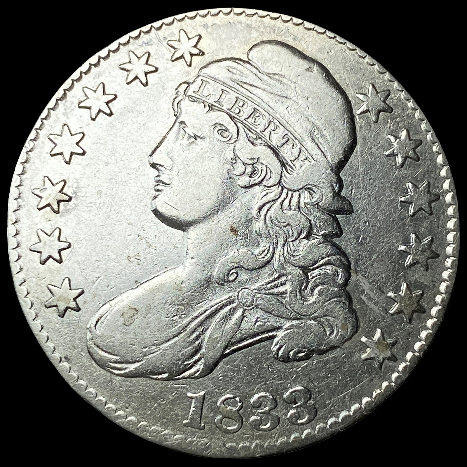 1833 Capped Bust Half Dollar CLOSELY UNCIRCULATED (1 of 2)