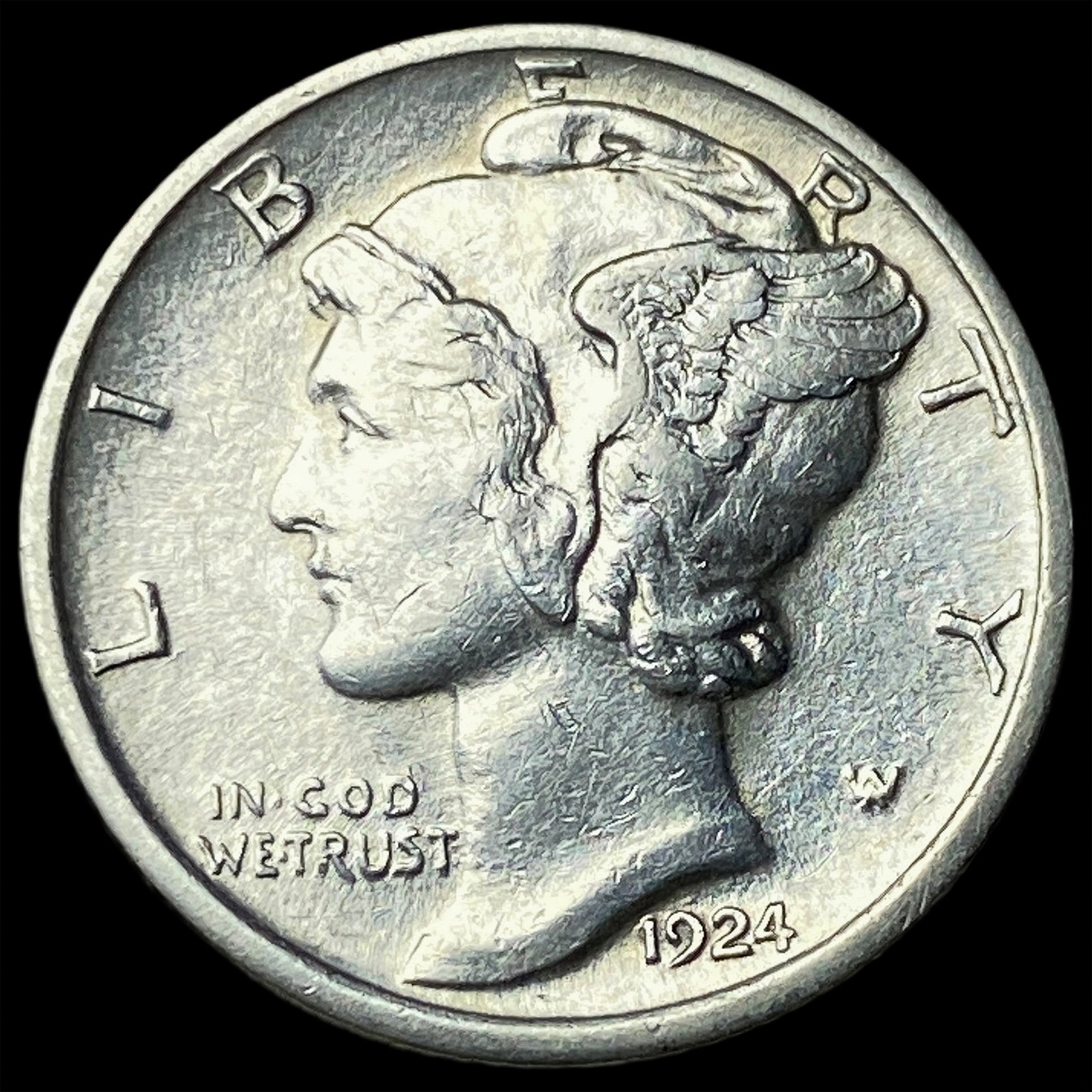 1924-D Silver Mercury Dime UNCIRCULATED (1 of 2)
