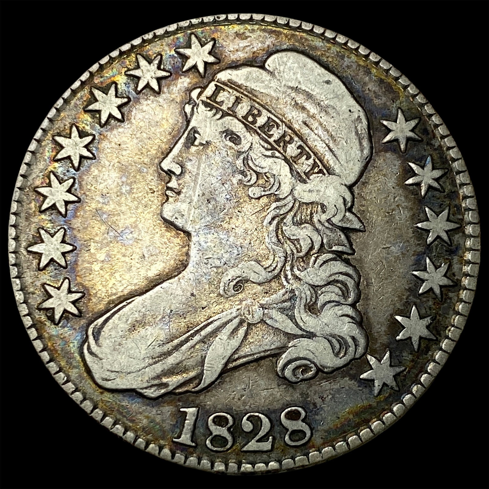 1828 Capped Bust Half Dollar NEARLY UNCIRCULATED: 1828 Capped Bust Half Dollar NEARLY UNCIRCULATED