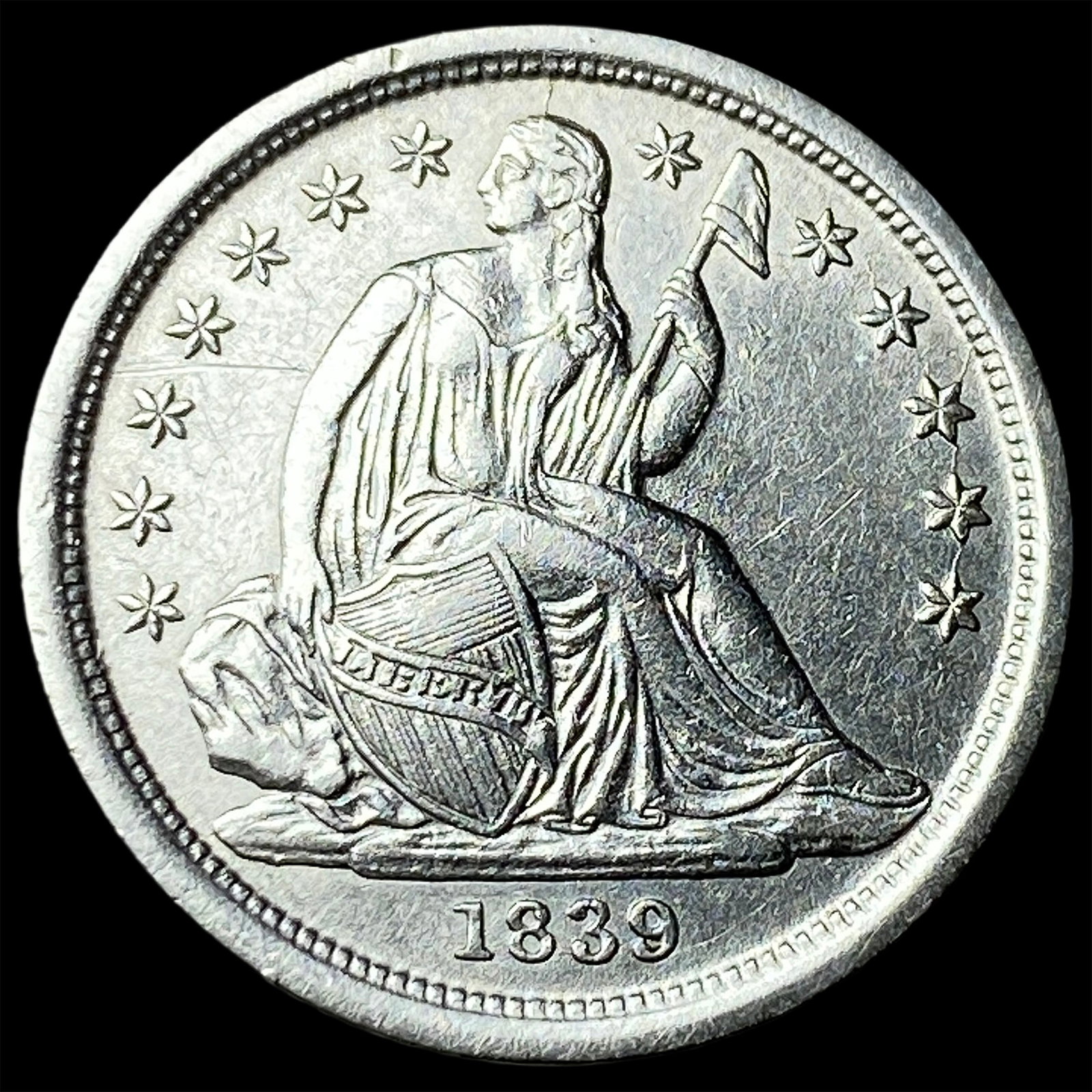 1839 Seated Liberty Dime CLOSELY UNCIRCULATED (1 of 2)