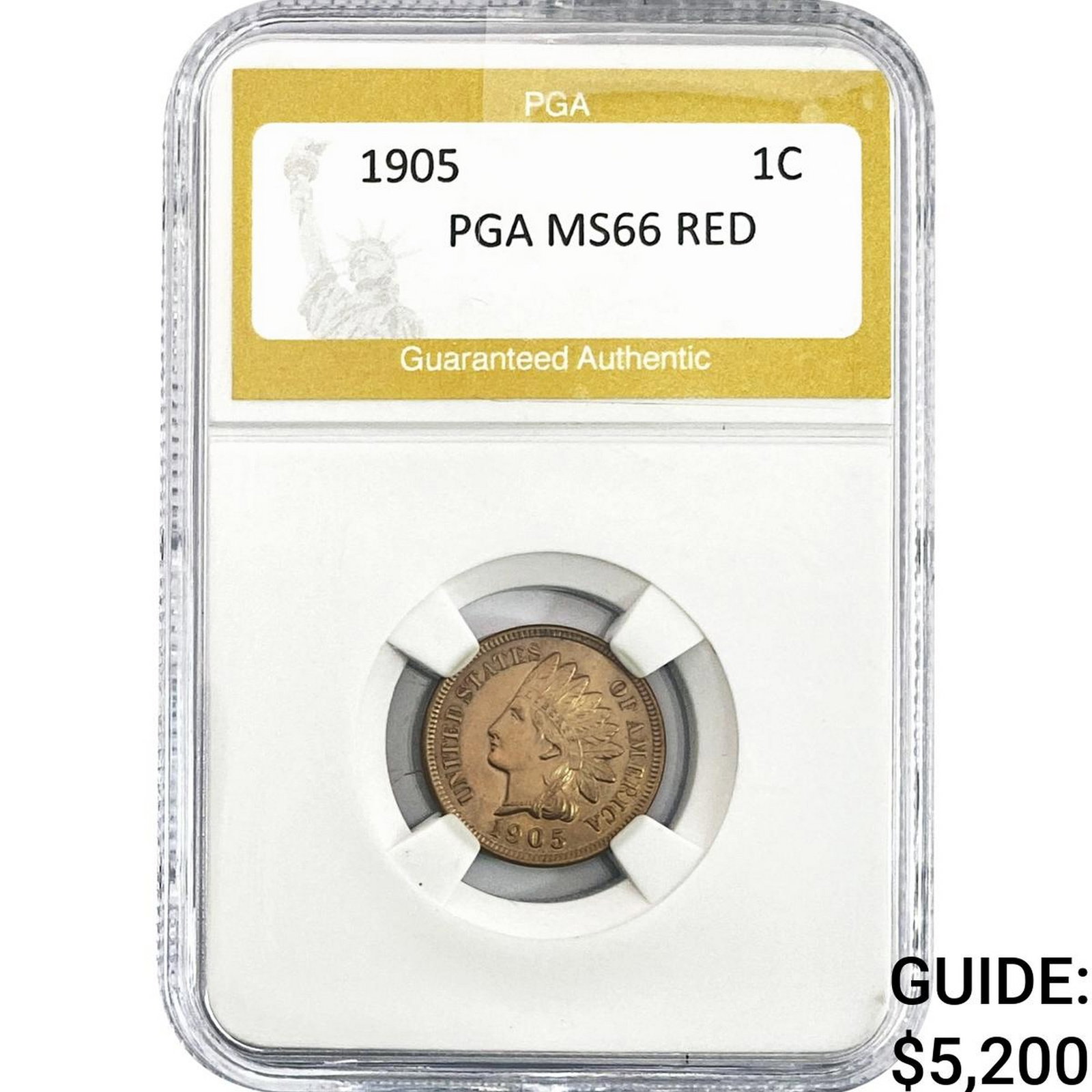 1905 Indian Head Cent PGA MS66 RED (1 of 2)