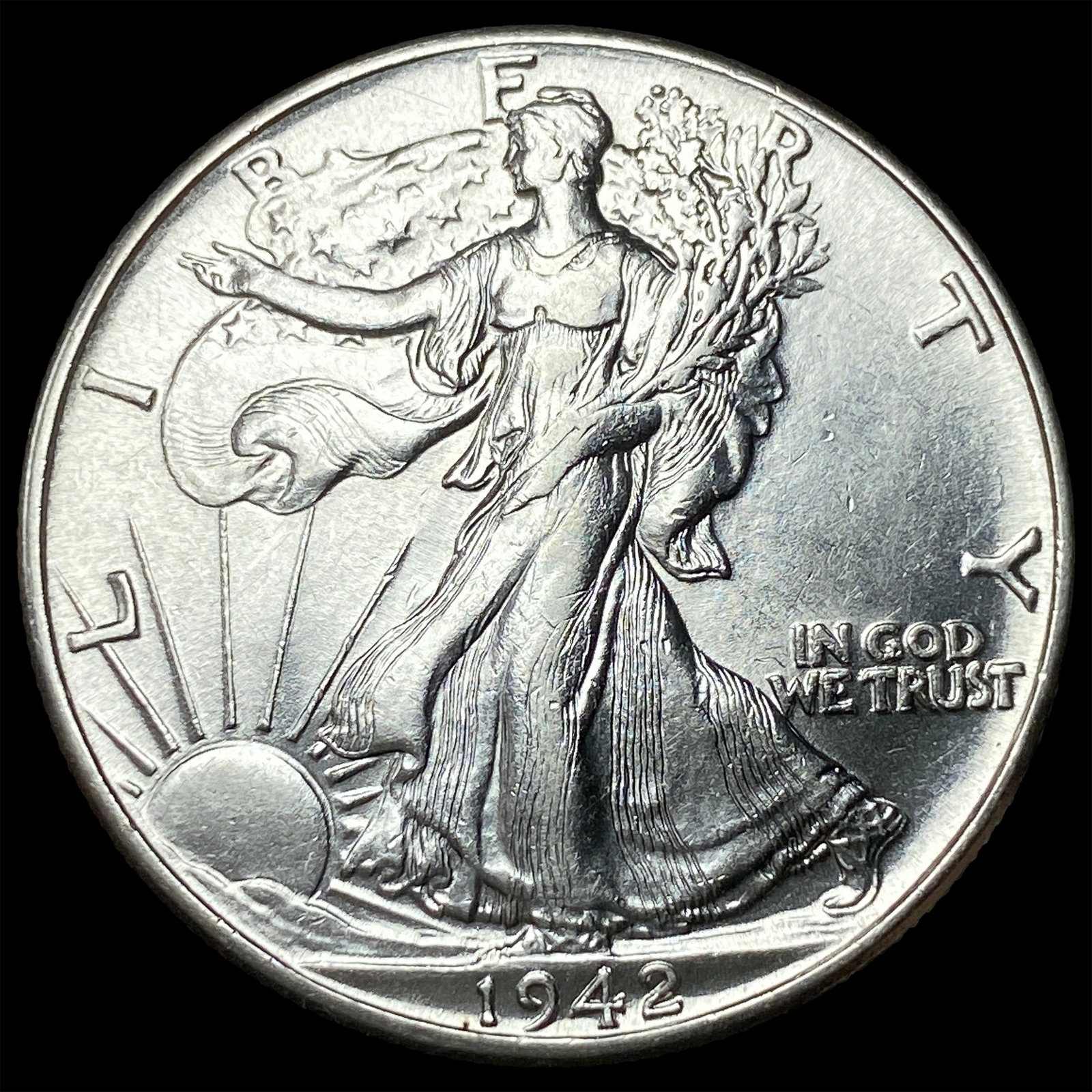 1942 Silver Half Dollar (Walking Liberty) UNCIRCULATED: 1942 Silver Half Dollar (Walking Liberty) UNCIRCULATED