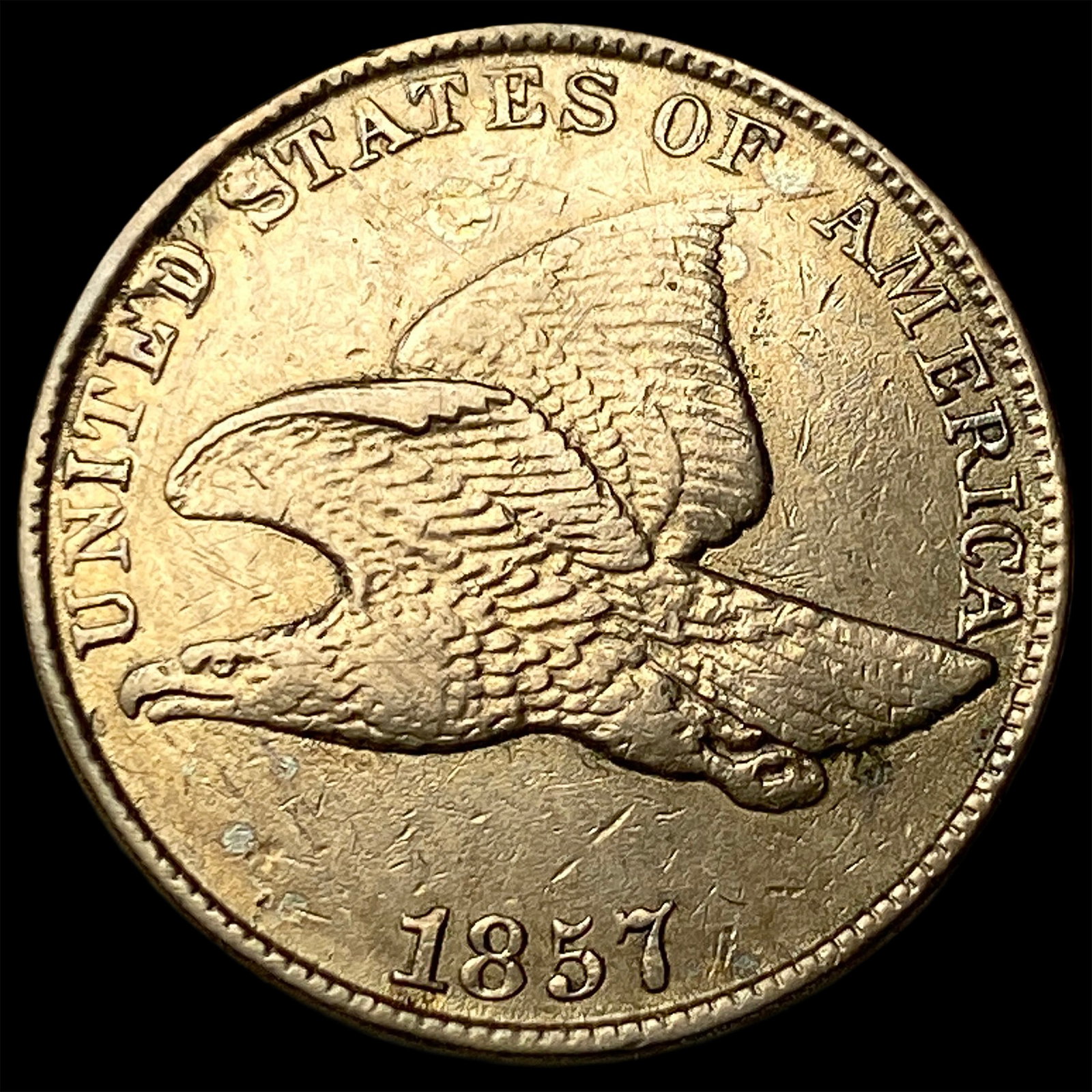 1857 Copper-Nickel Flying Eagle Cent UNCIRCULATED (1 of 2)