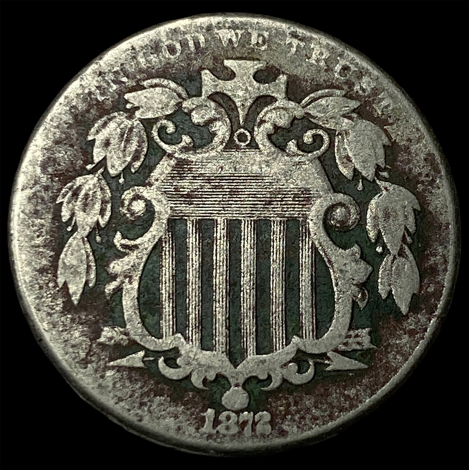 1872 Shield Nickel LIGHTLY CIRCULATED (1 of 2)