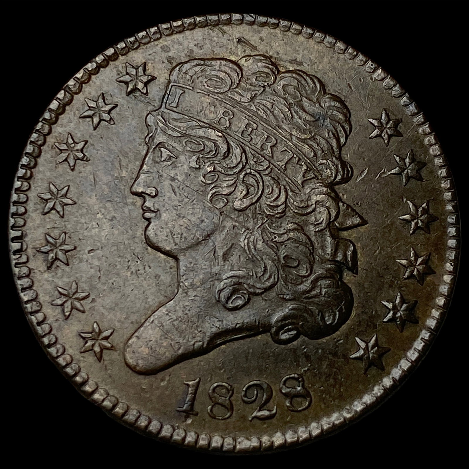 1828 Classic Head Half Cent CLOSELY UNCIRCULATED (1 of 2)