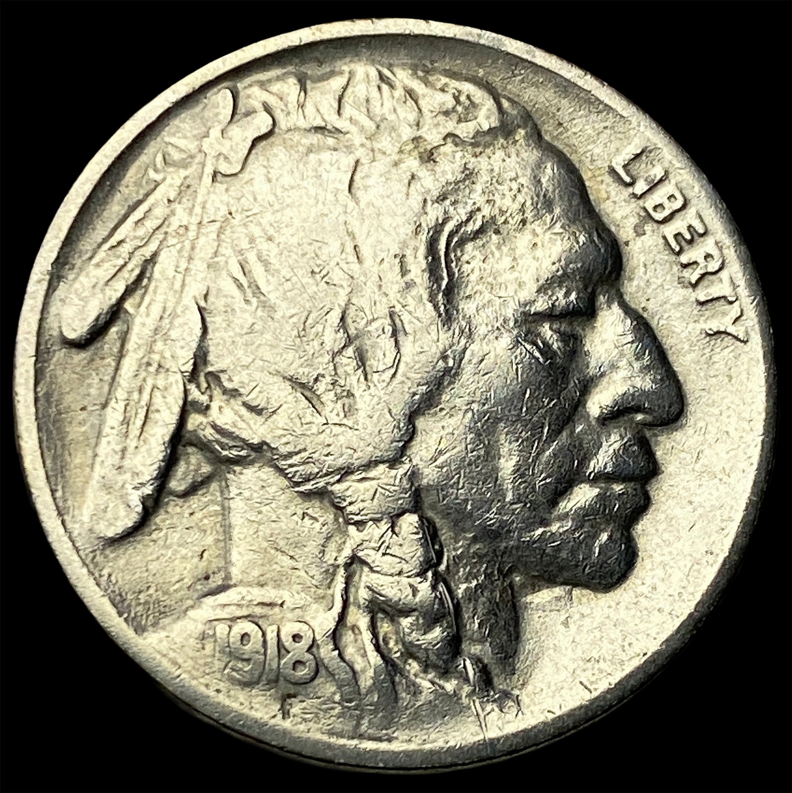 1918-S Buffalo Nickel CHOICE AU: 1918-S Buffalo Nickel CHOICE AU
