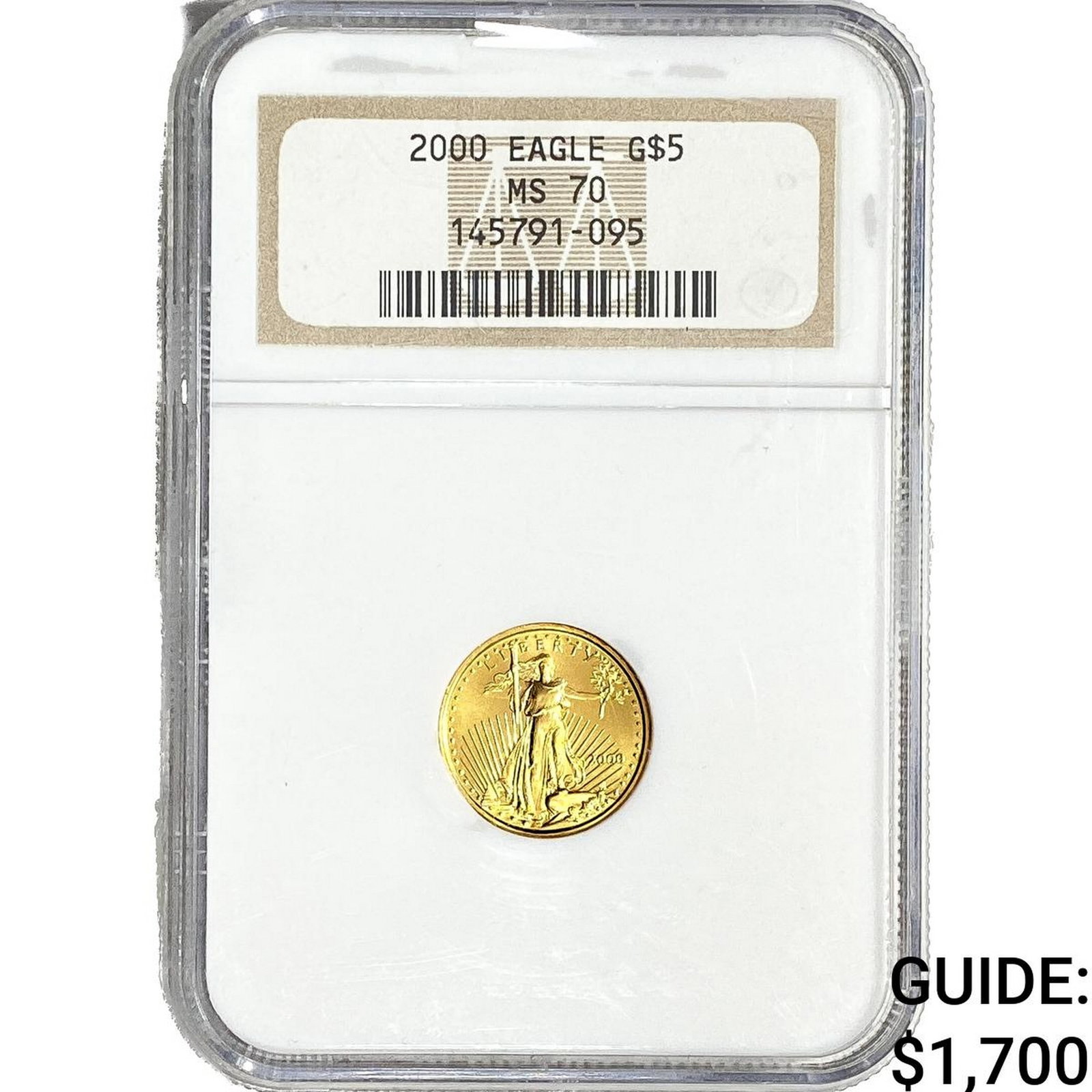 2000 1/10oz Gold American Eagle $5 NGC MS70 (1 of 2)