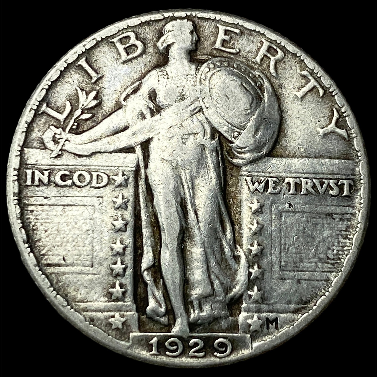 1929-M Standing Liberty Silver Quarter CLOSELY UNCIRCULATED: 1929-M Standing Liberty Silver Quarter CLOSELY UNCIRCULATED
