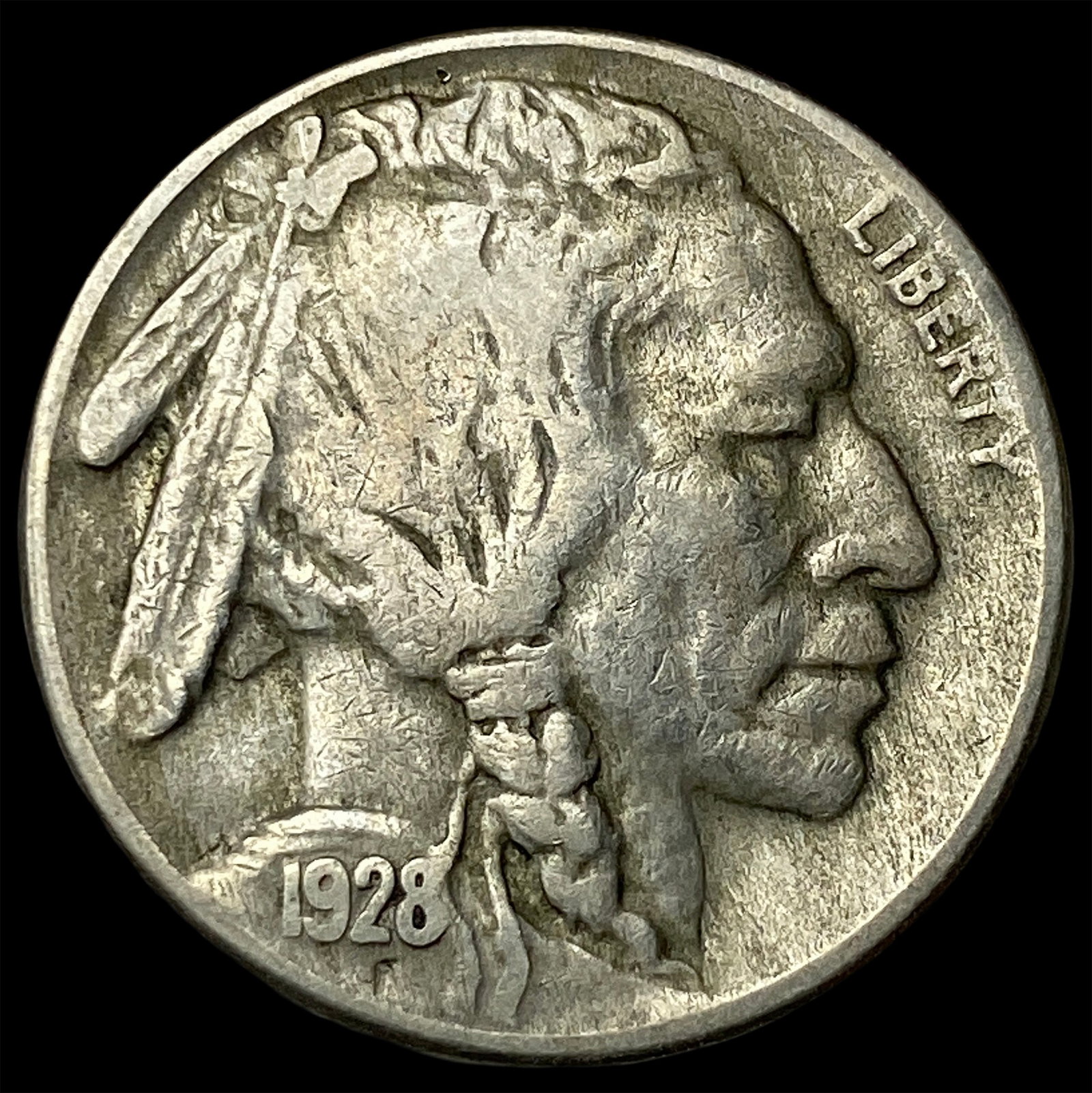 1928-S Nickel Five Cents Buffalo NEARLY UNCIRCULATED (1 of 2)