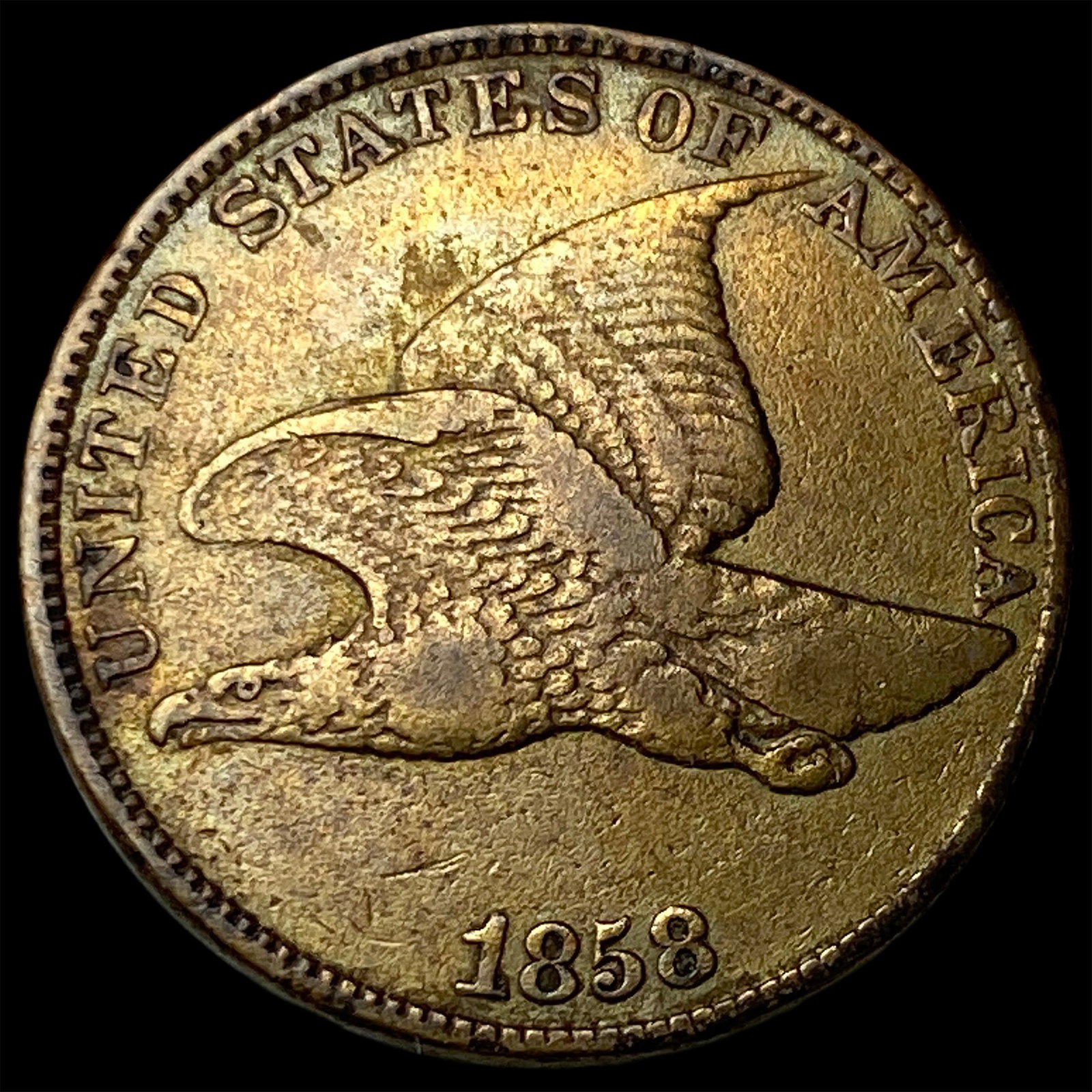 1858 Copper-Nickel Flying Eagle Cent CLOSELY UNCIRCULATED (1 of 2)