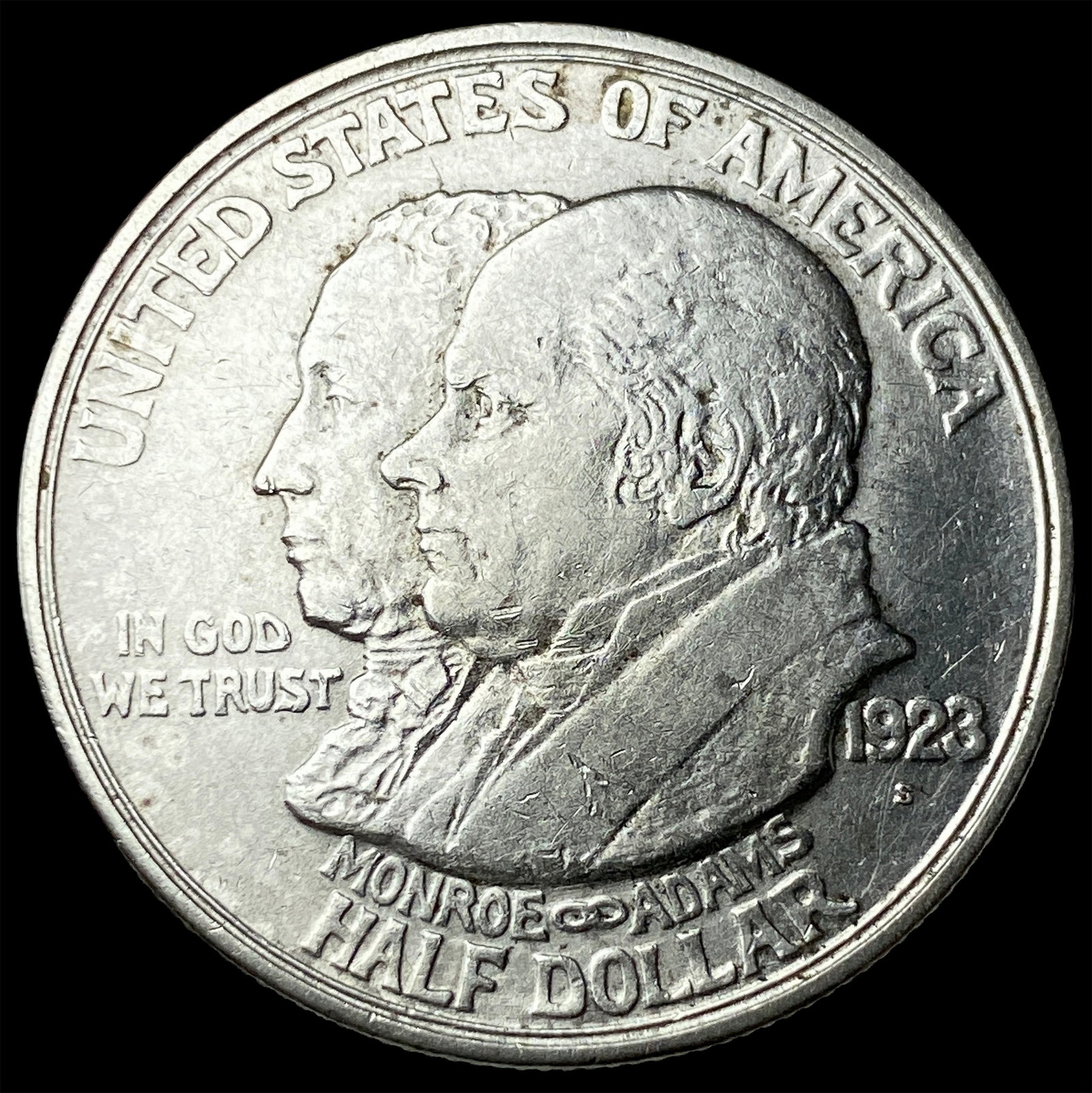 1923-S Silver Monroe Doctrine Half Dollar CLOSELY UNCIRCULATED (1 of 2)