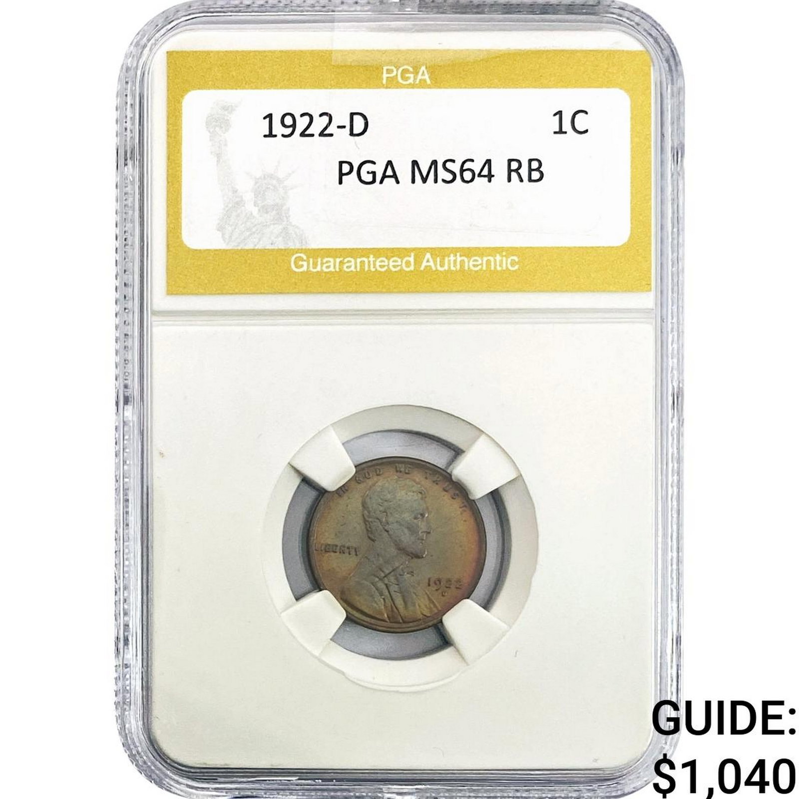 1922-D Wheat Cent PGA MS64 RB (1 of 2)