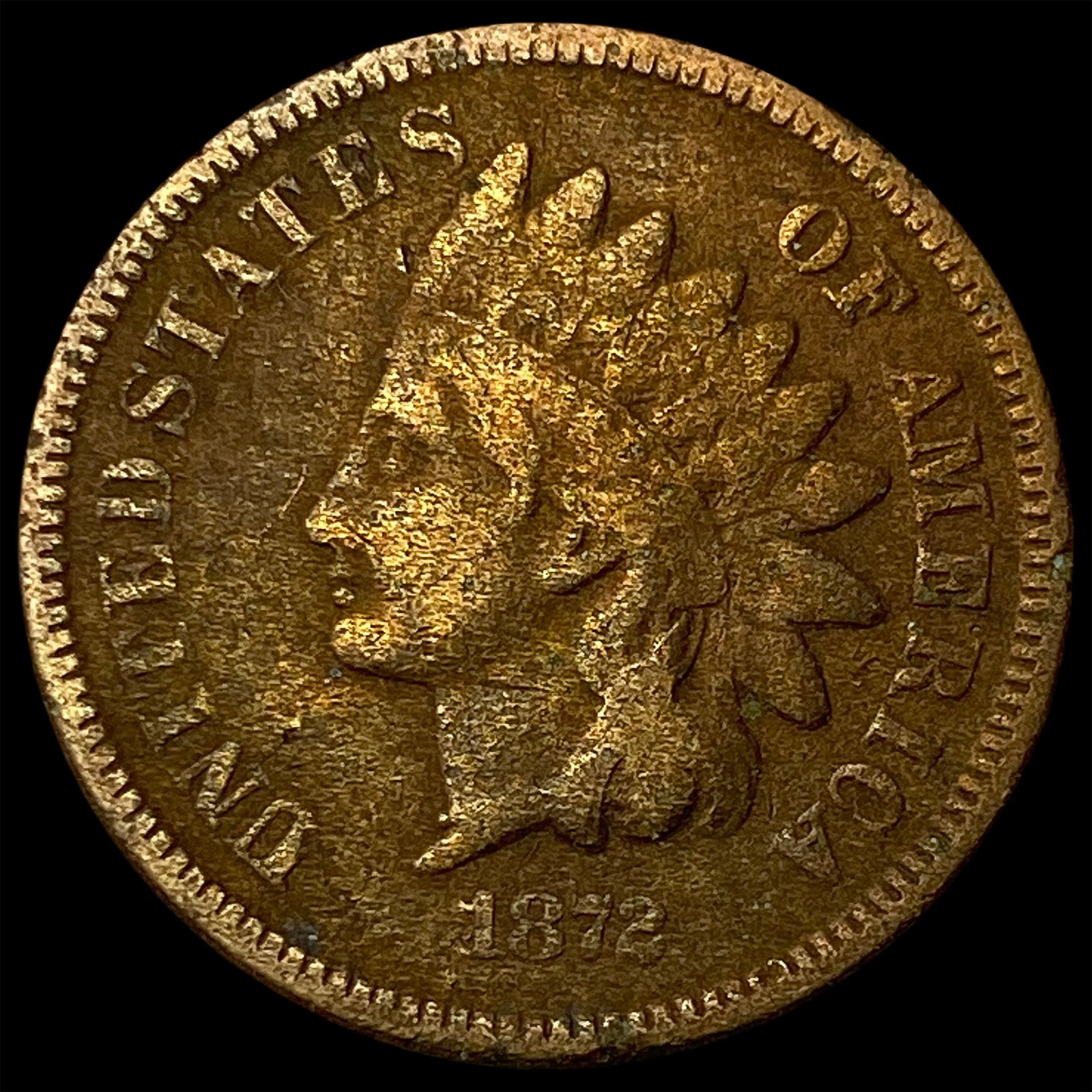 1872 Indian Head Cent LIGHTLY CIRCULATED (1 of 2)
