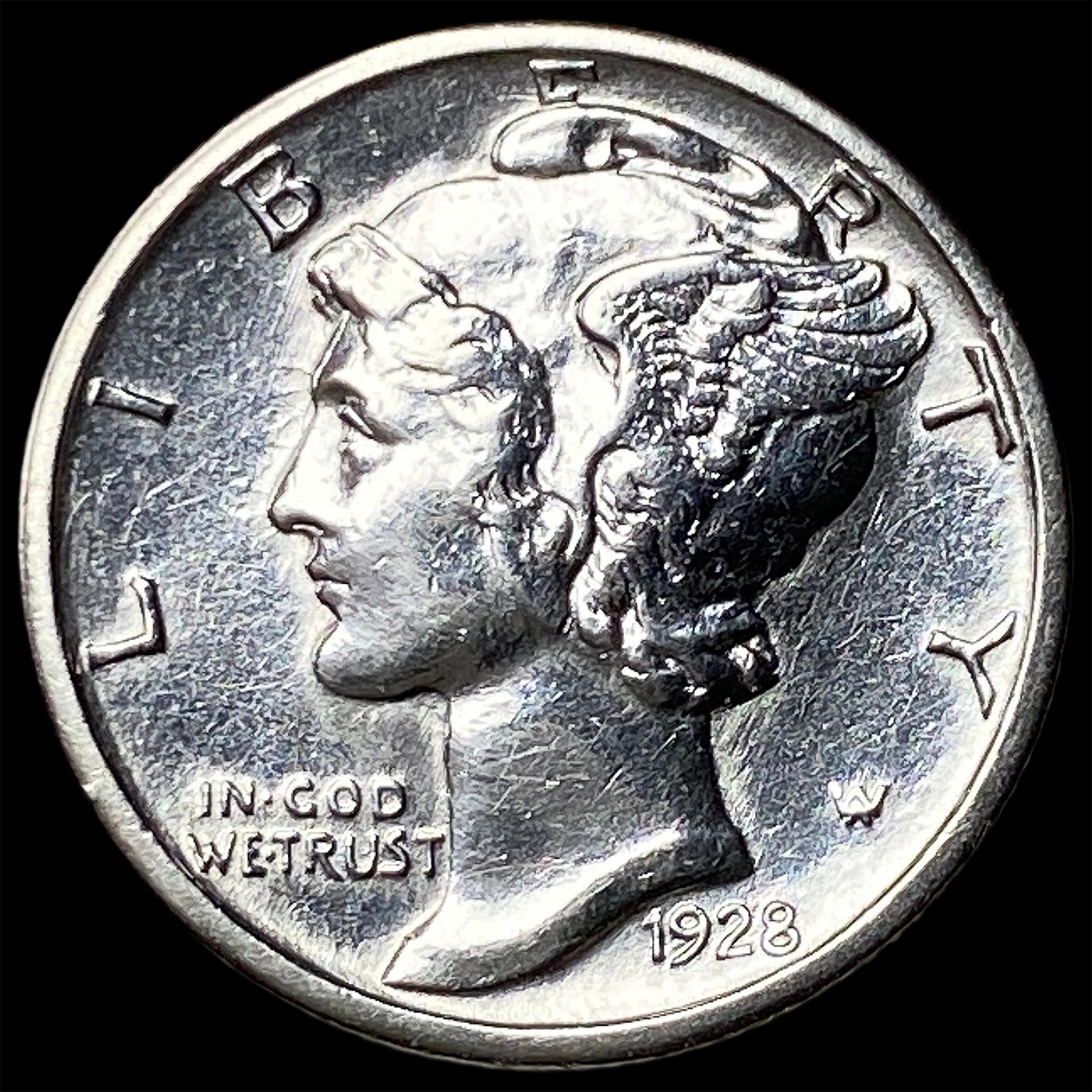 1928-S Silver Mercury Dime UNCIRCULATED (1 of 2)
