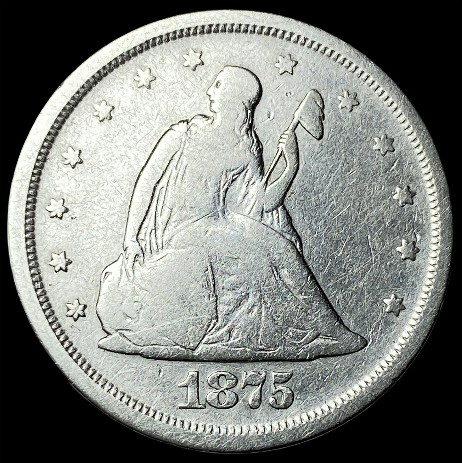1875-S Silver Twenty Cents LIGHTLY CIRCULATED (1 of 2)