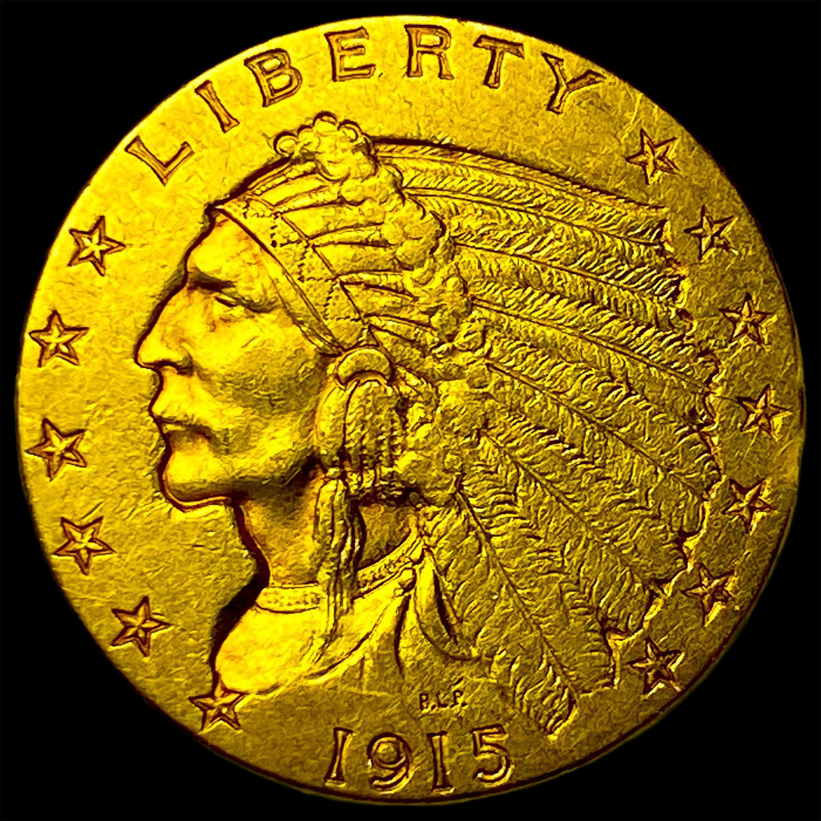 1915 Indian Head Gold $2.50 Quarter Eagle CLOSELY UNCIRCULATED (1 of 2)