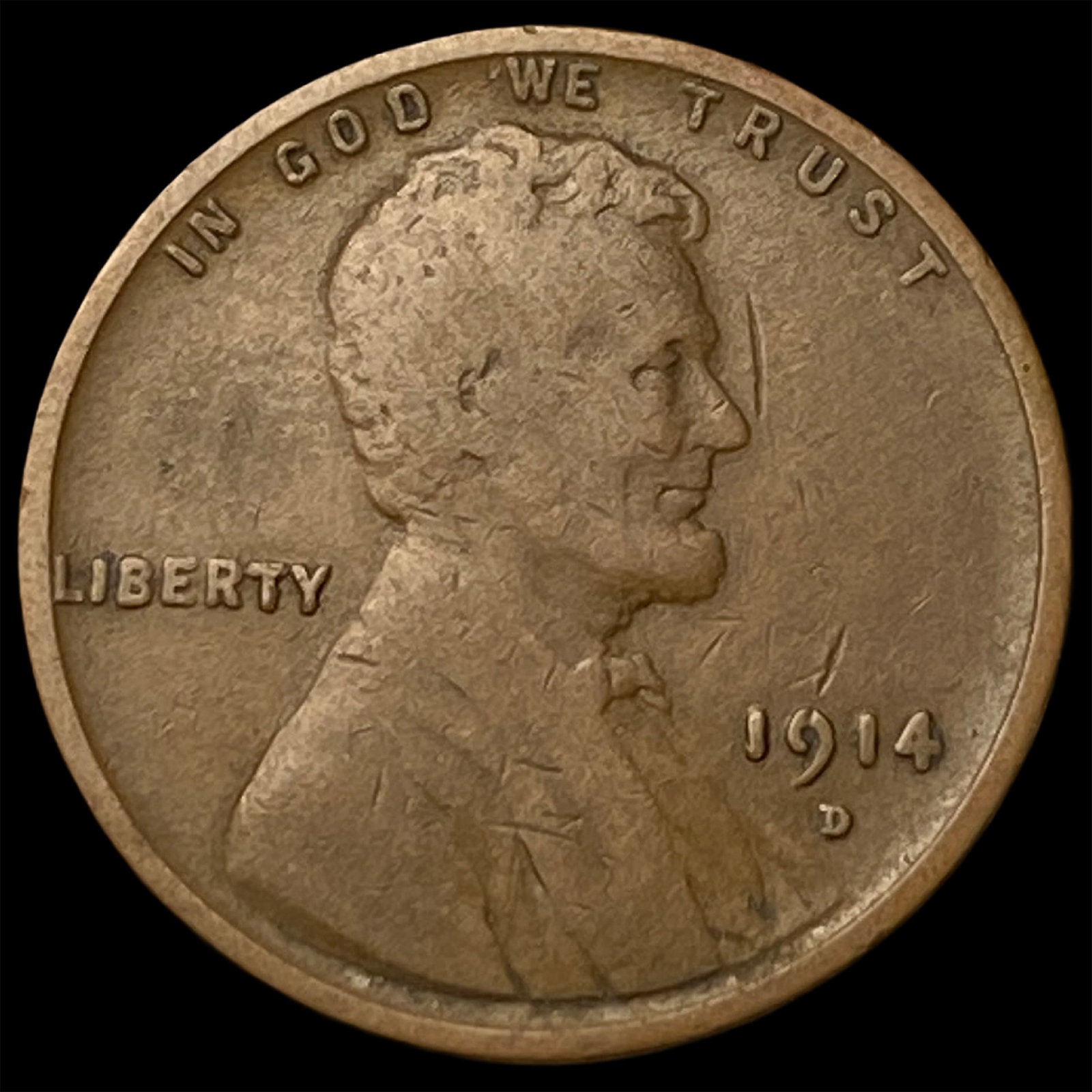 1914-D Lincoln Wheat Cent LIGHTLY CIRCULATED (1 of 2)