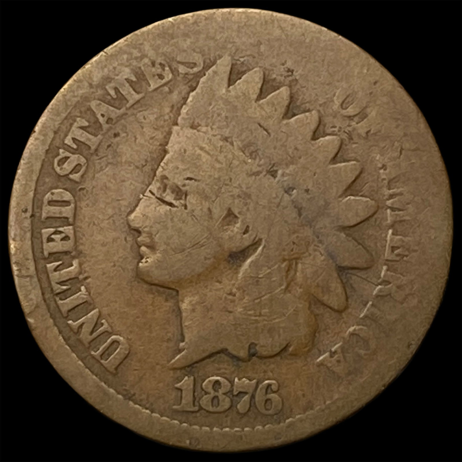 1876 Indian Head Cent NICELY CIRCULATED (1 of 2)