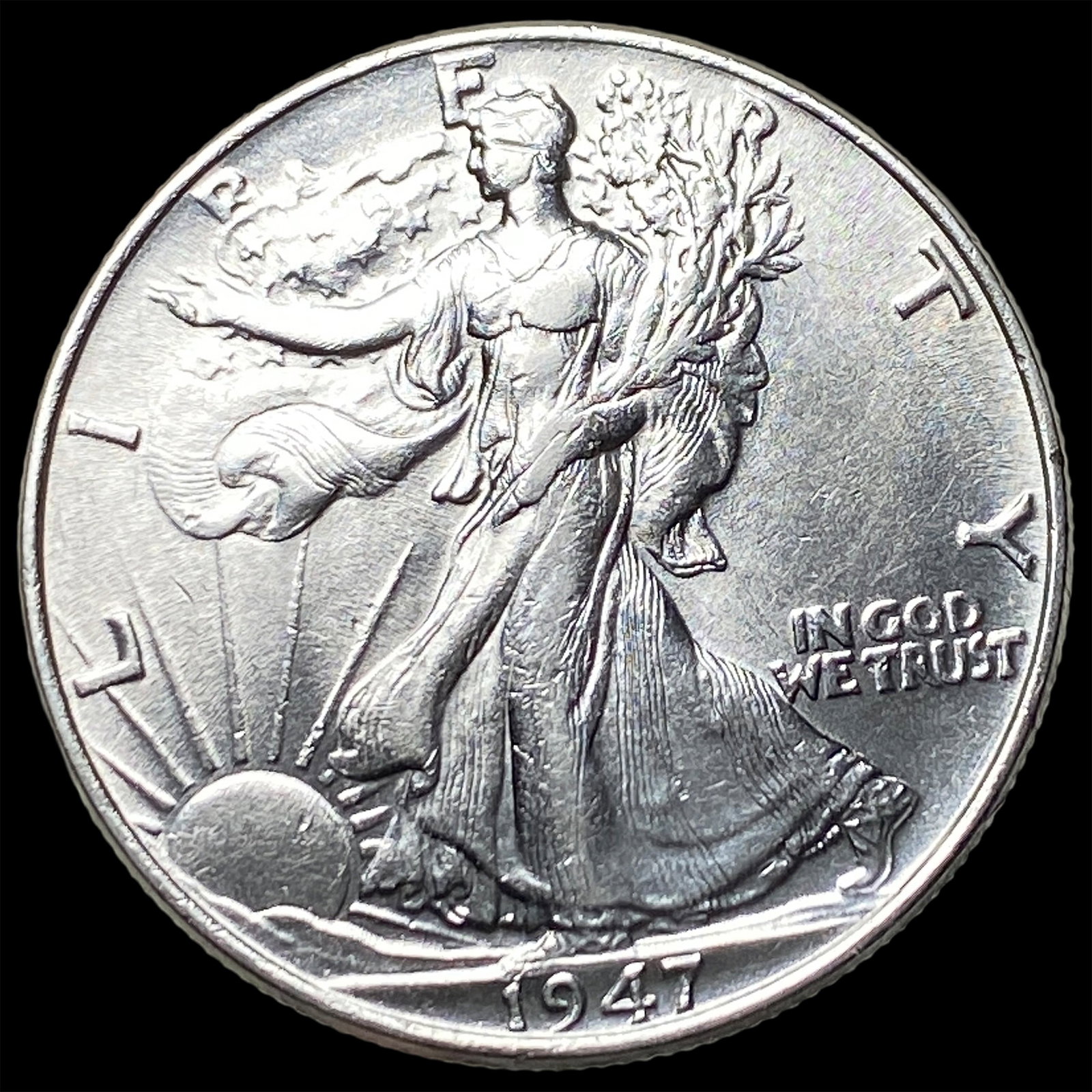 1947 Walking Liberty Half Dollar CLOSELY UNCIRCULATED: 1947 Walking Liberty Half Dollar CLOSELY UNCIRCULATED