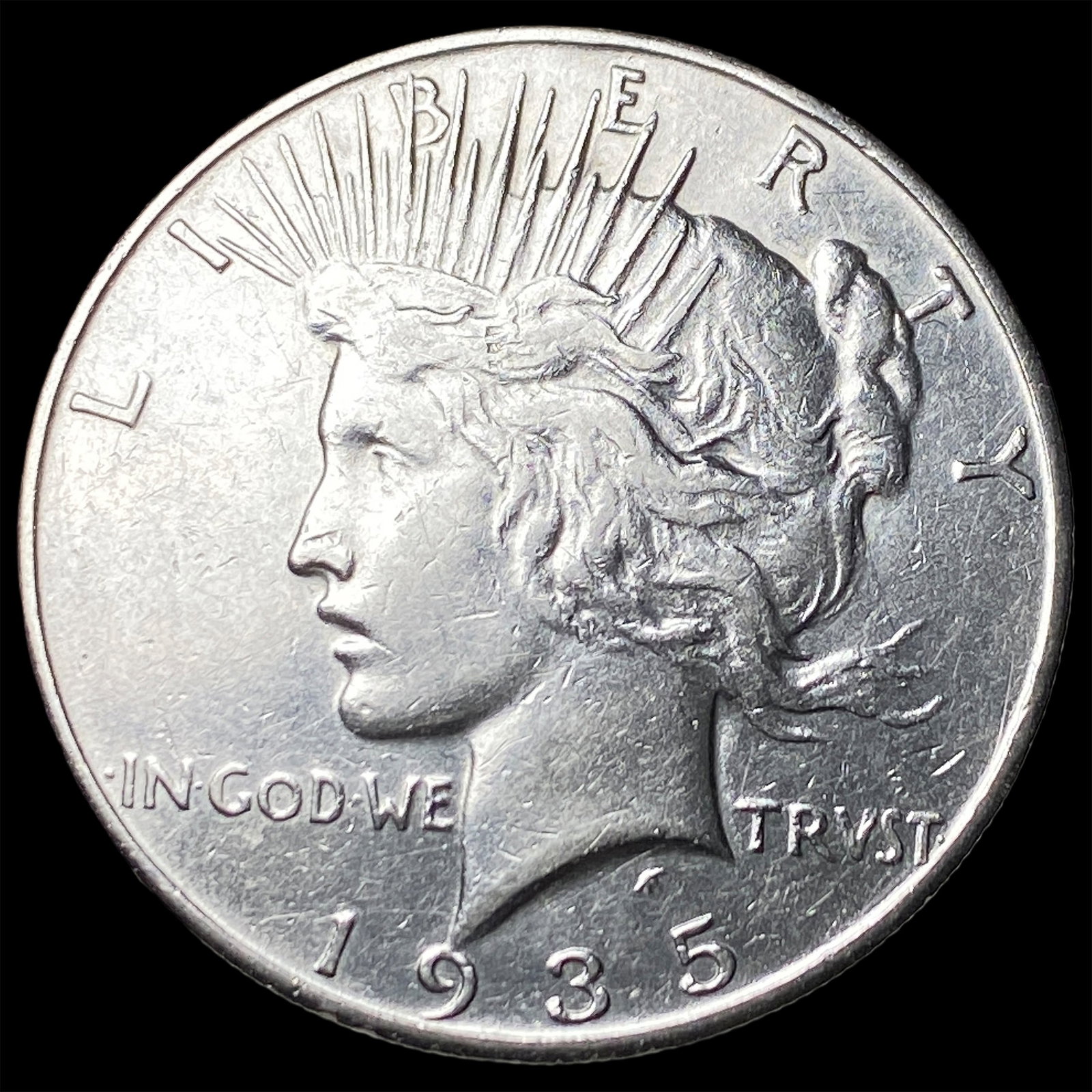 1935-S Silver Peace Dollar CLOSELY UNCIRCULATED: 1935-S Silver Peace Dollar CLOSELY UNCIRCULATED