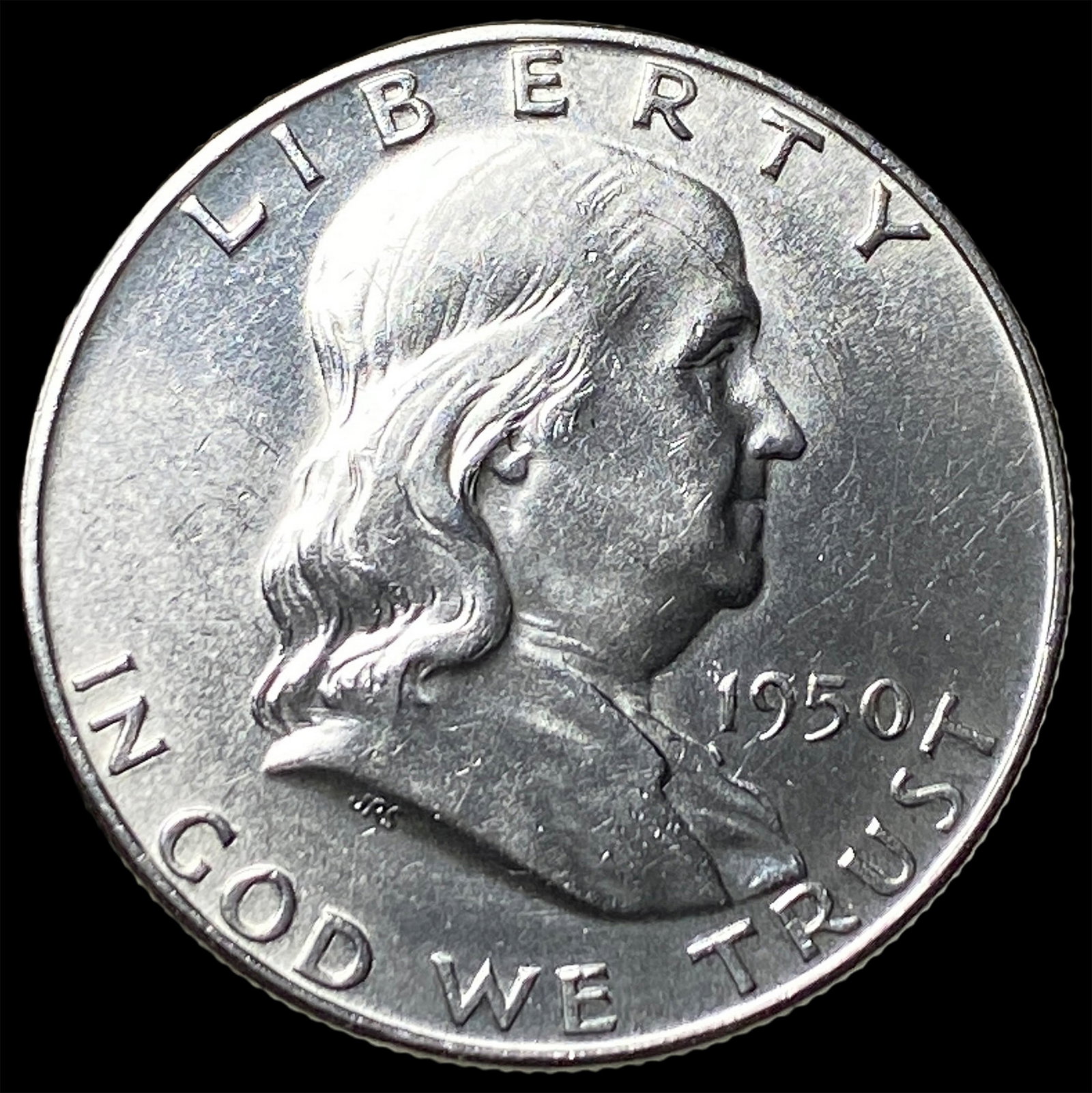 1950-S FBL Silver Franklin Half Dollar UNCIRCULATED: 1950-S FBL Silver Franklin Half Dollar UNCIRCULATED