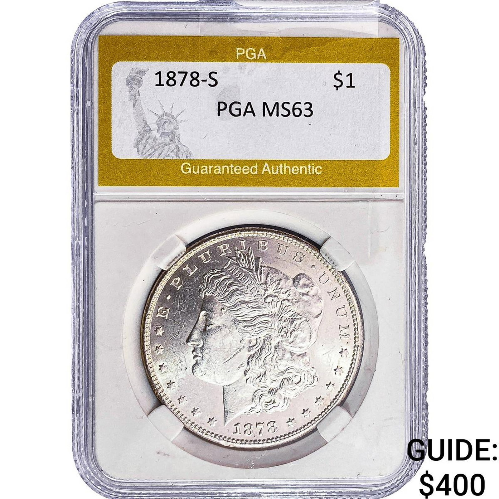 1878-S Morgan Silver Dollar PGA MS63 (1 of 2)