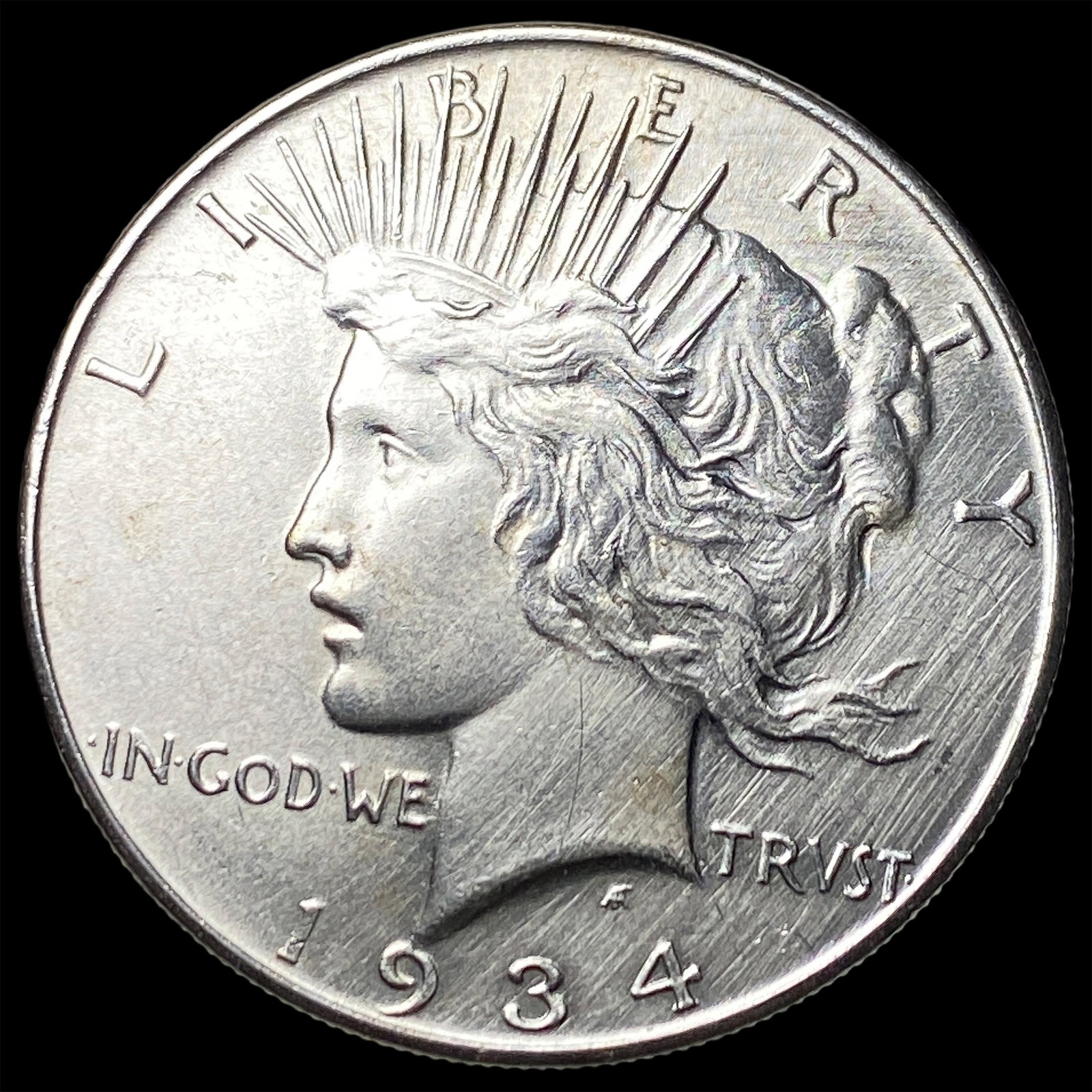 1934 Peace Silver Dollar CLOSELY UNCIRCULATED: 1934 Peace Silver Dollar CLOSELY UNCIRCULATED