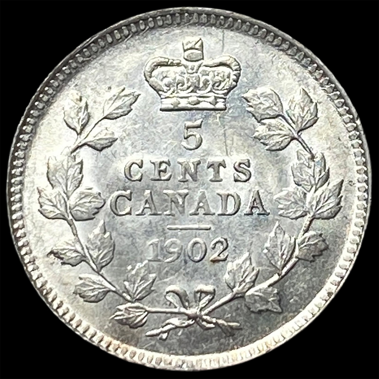 1902 Canada Silver 5 Cents UNCIRCULATED - 2