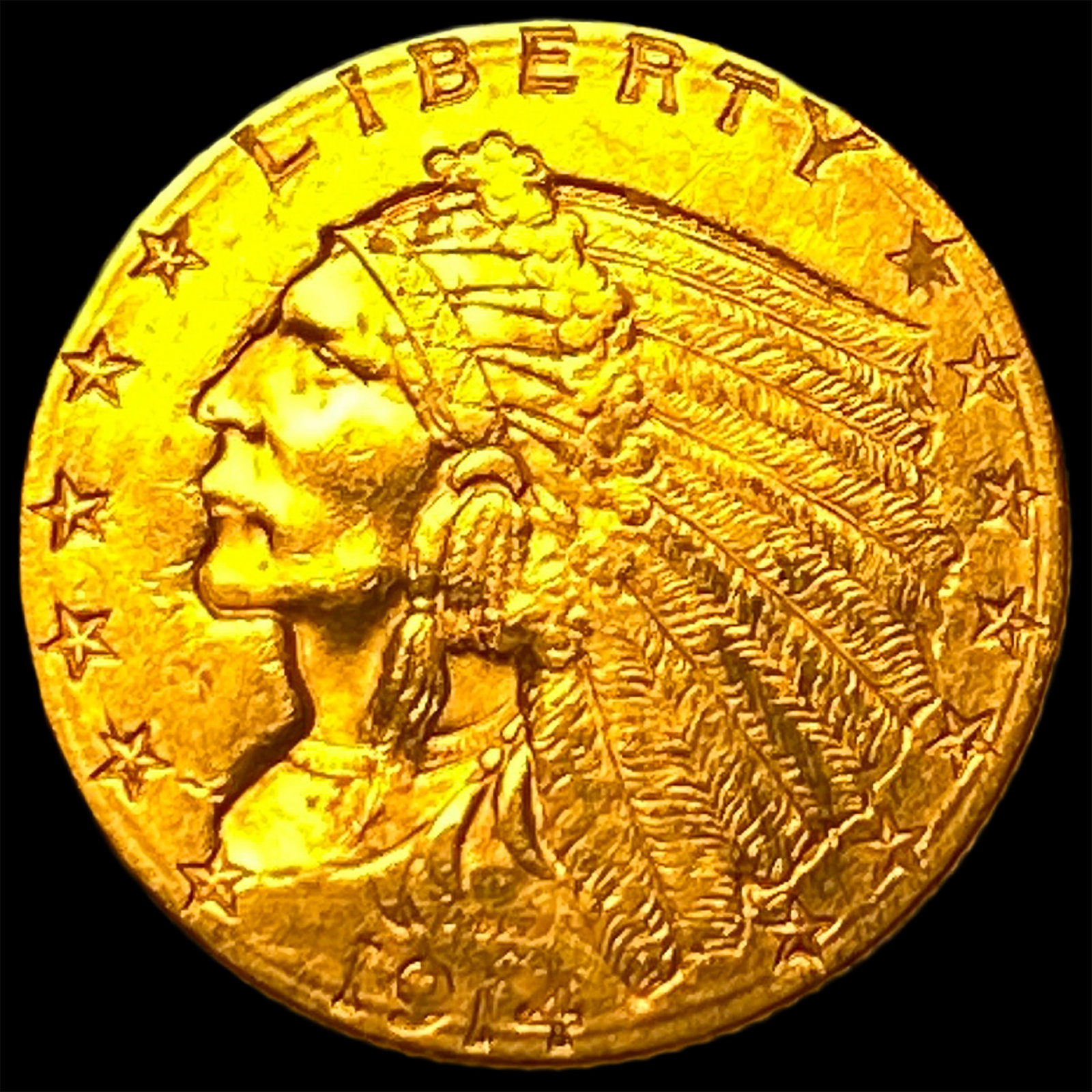 1914 Indian Head Gold $2.50 Quarter Eagle UNCIRCULATED (1 of 2)