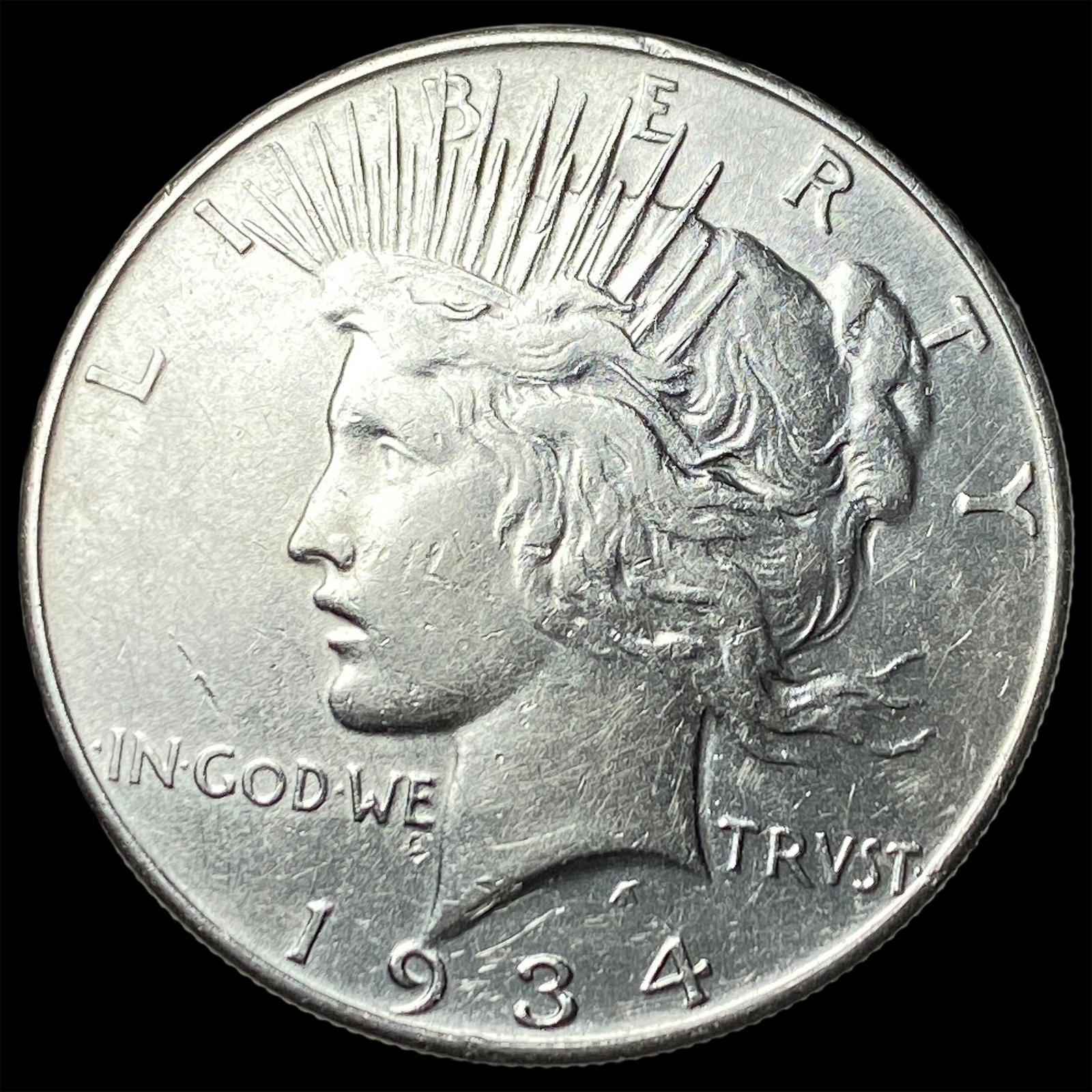 1934 Silver Peace Dollar CLOSELY UNCIRCULATED: 1934 Silver Peace Dollar CLOSELY UNCIRCULATED