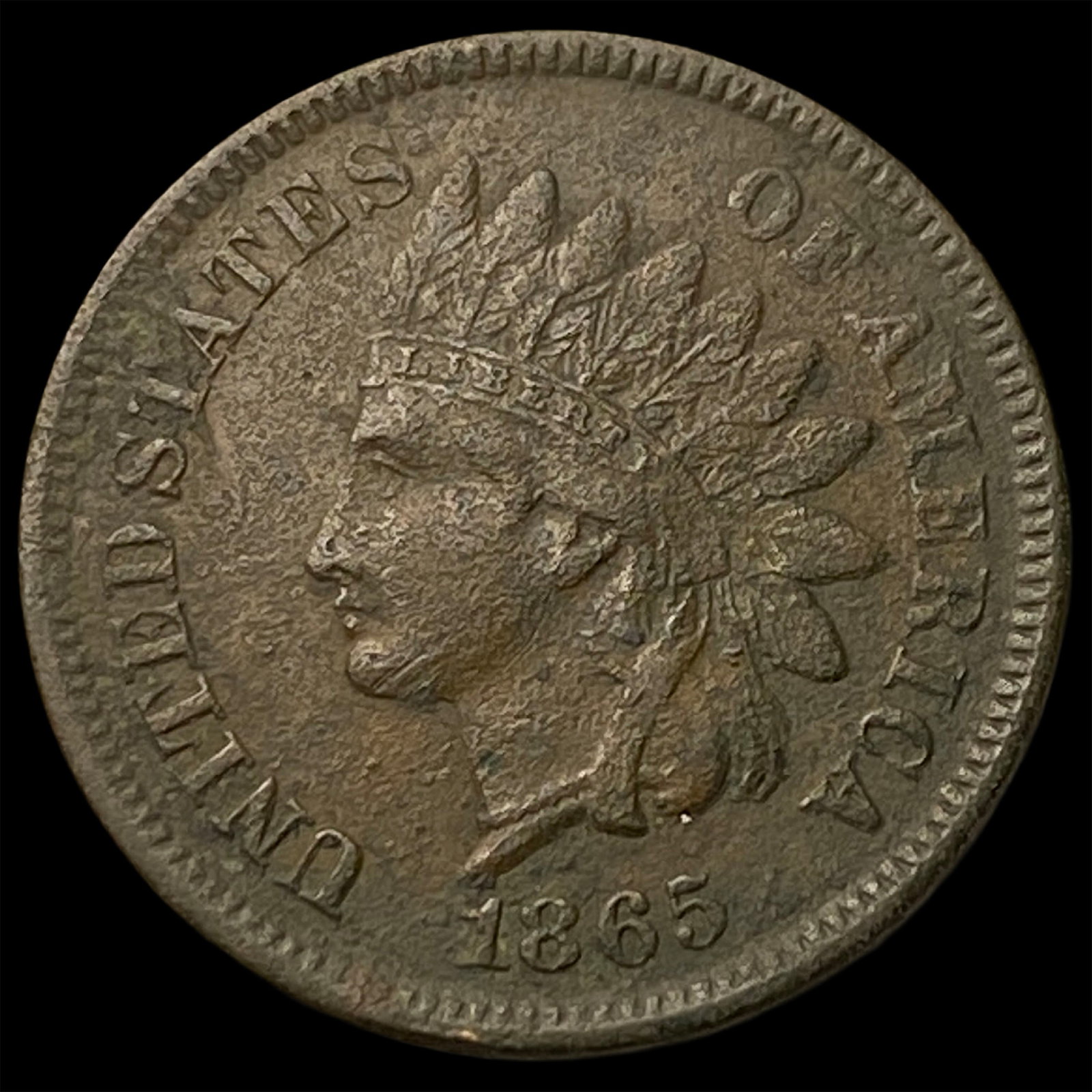 1865 Indian Head Cent NEARLY UNCIRCULATED (1 of 2)