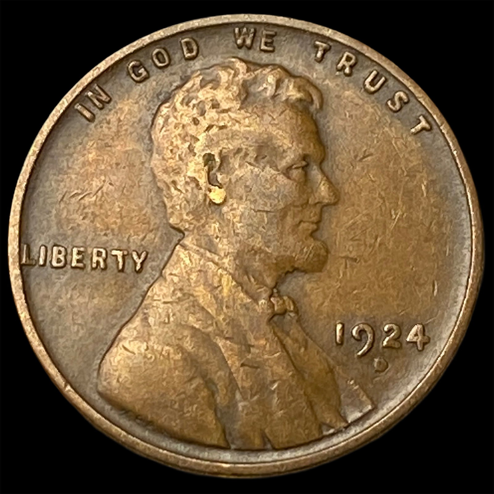 1924-D Lincoln Wheat Cent NEARLY UNCIRCULATED (1 of 2)