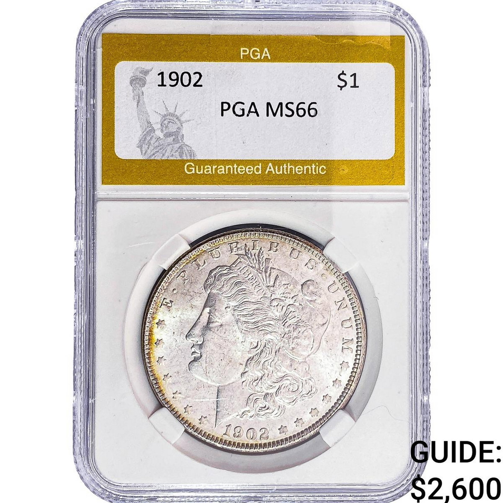1902 Morgan Silver Dollar PGA MS66: 1902 Morgan Silver Dollar PGA MS66