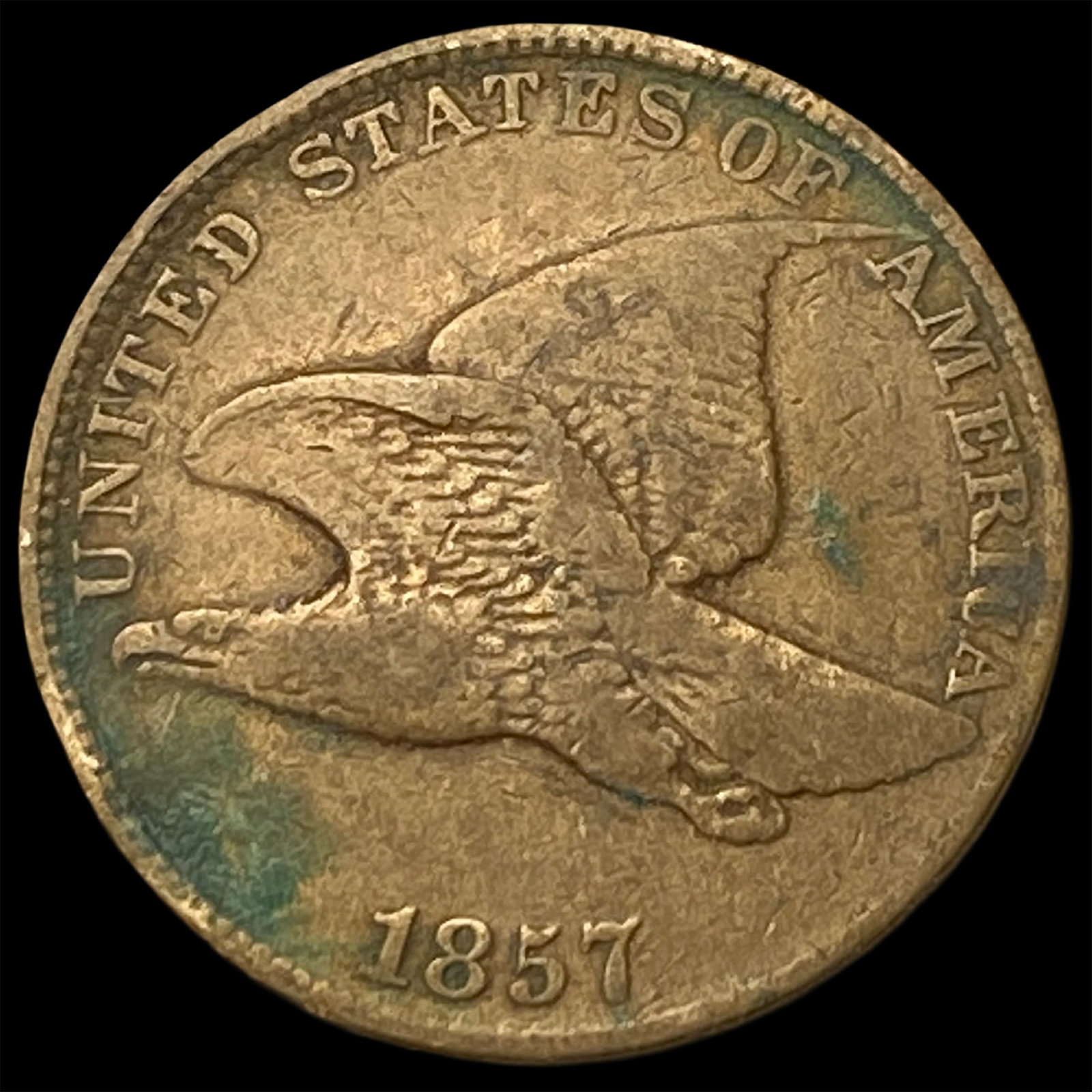 1857 Flying Eagle Cent ABOUT UNCIRCULATED (1 of 2)