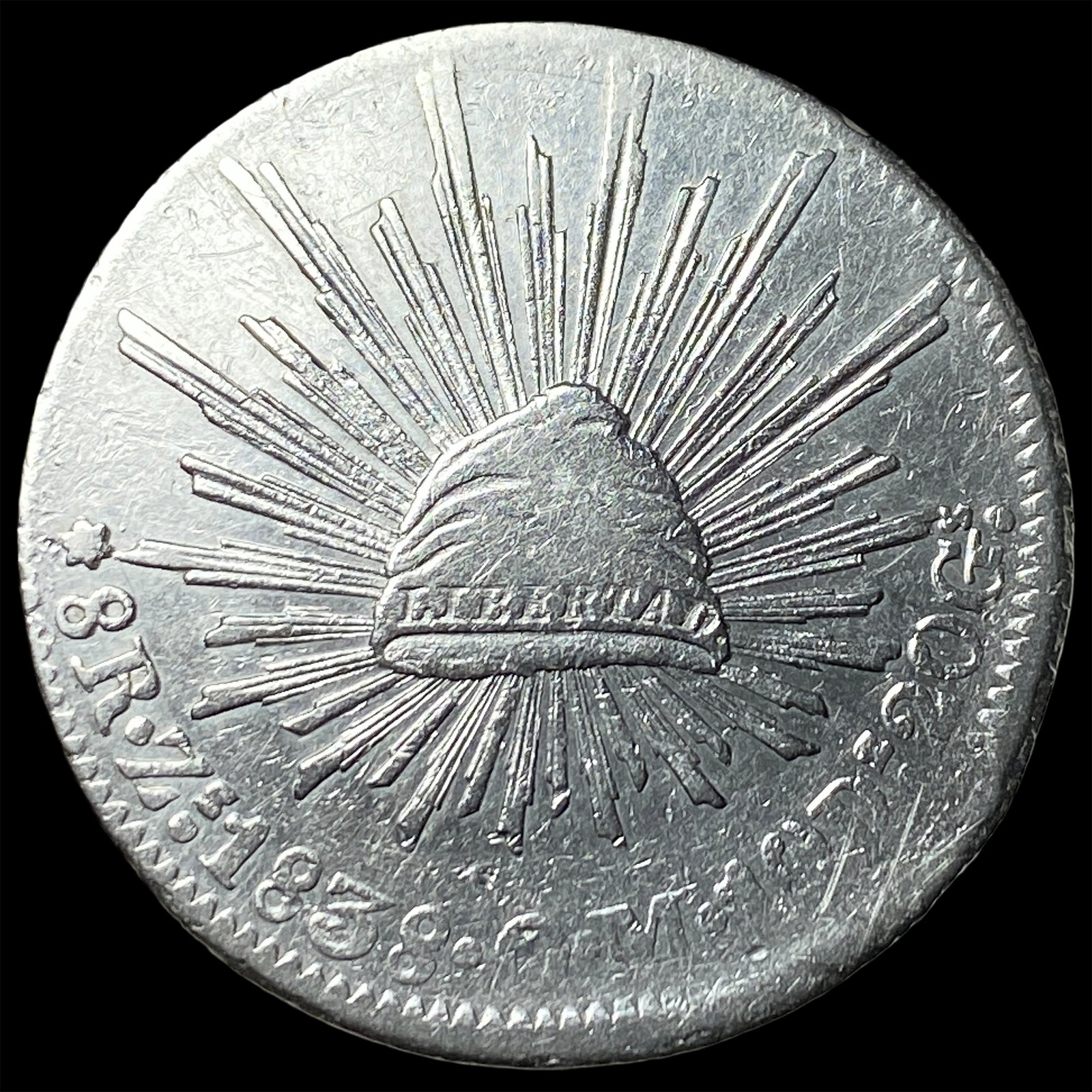 1859 Mo-Mexico Silver 8 Reales CLOSELY UNCIRCULATED (1 of 2)