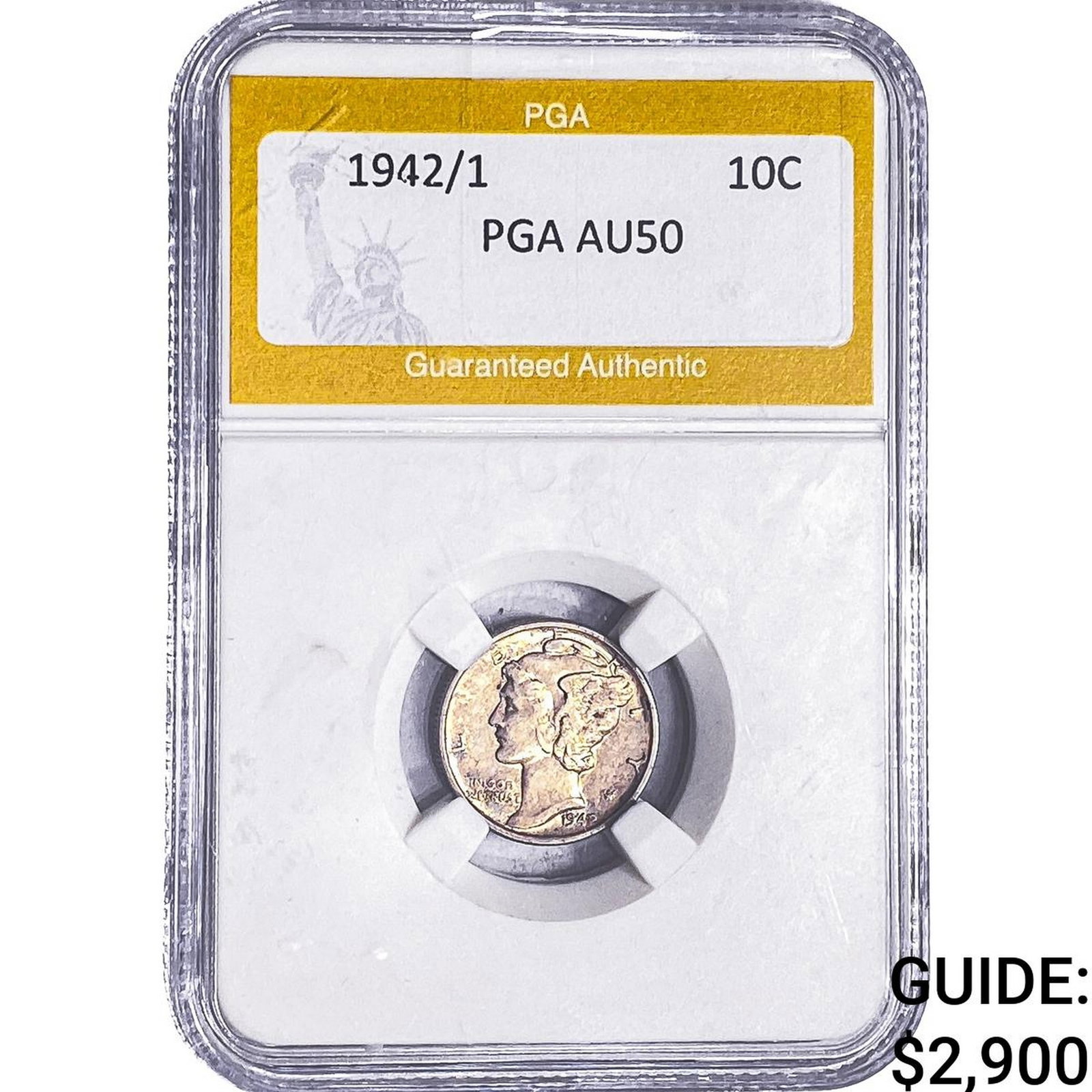 1942/1 Mercury Silver Dime PGA AU50 (1 of 2)