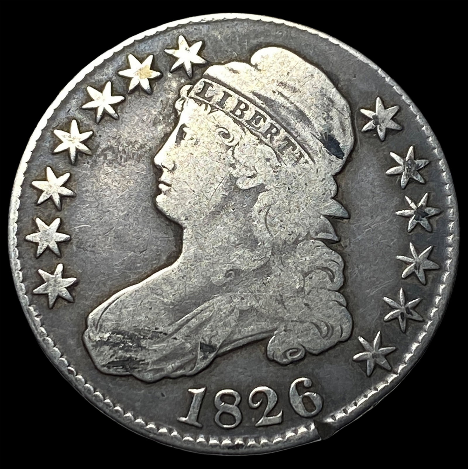 1826 Capped Bust Half Dollar LIGHTLY CIRCULATED (1 of 2)