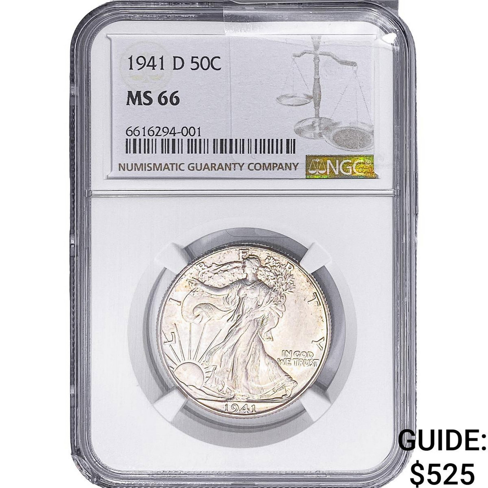 1941-D Walking Liberty Half Dollar NGC MS66 (1 of 2)