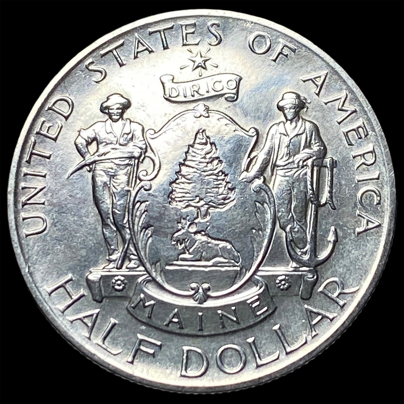 1920 Silver Maine Centennial Half Dollar UNCIRCULATED (1 of 2)