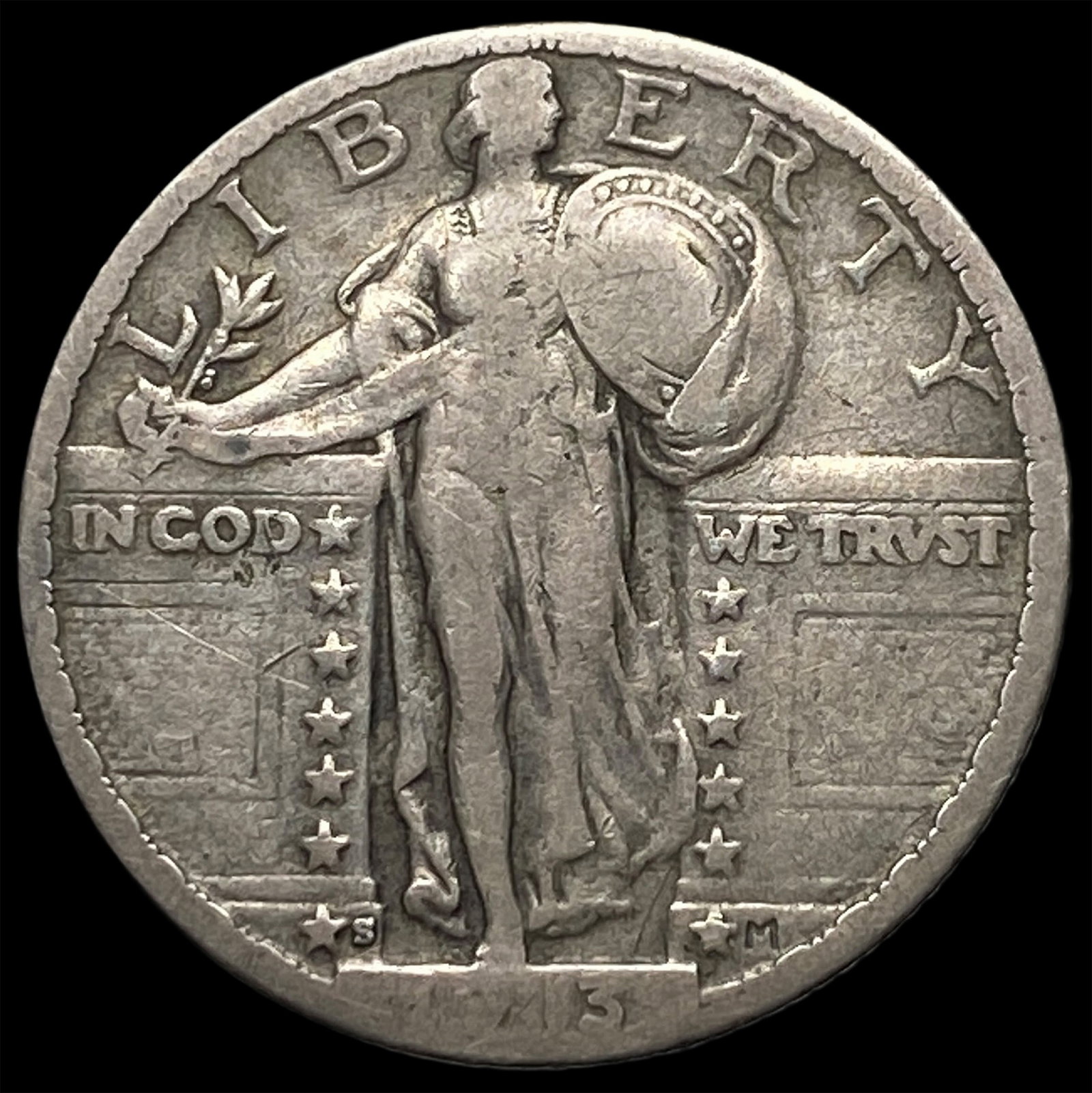 1917-S Type 1 Standing Liberty Quarter LIGHTLY CIRCULATED: 1917-S Type 1 Standing Liberty Quarter LIGHTLY CIRCULATED