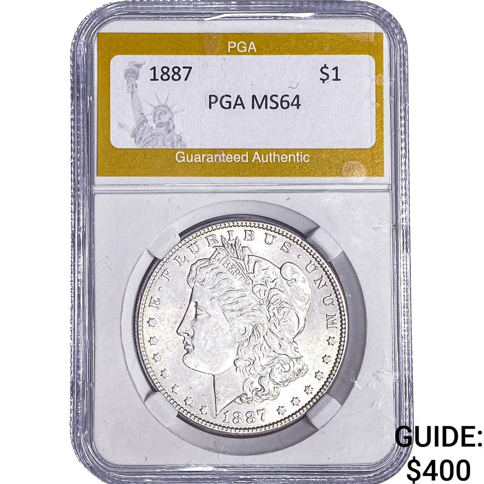 1887 Morgan Silver Dollar PGA MS64: 1887 Morgan Silver Dollar PGA MS64