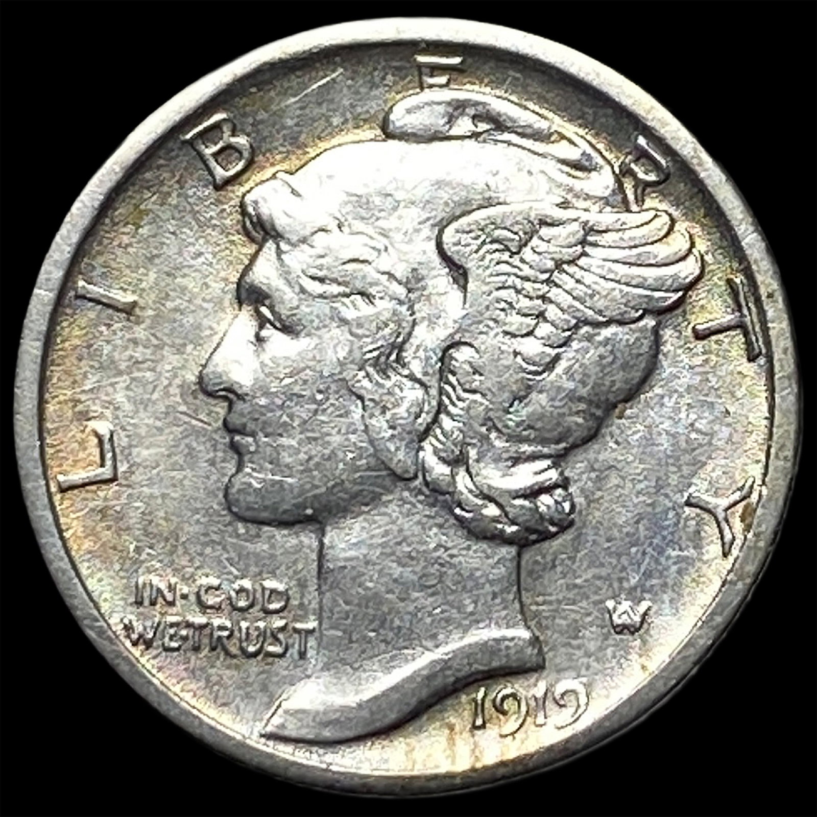 1919 Mercury Dime CLOSELY UNCIRCULATED (1 of 2)