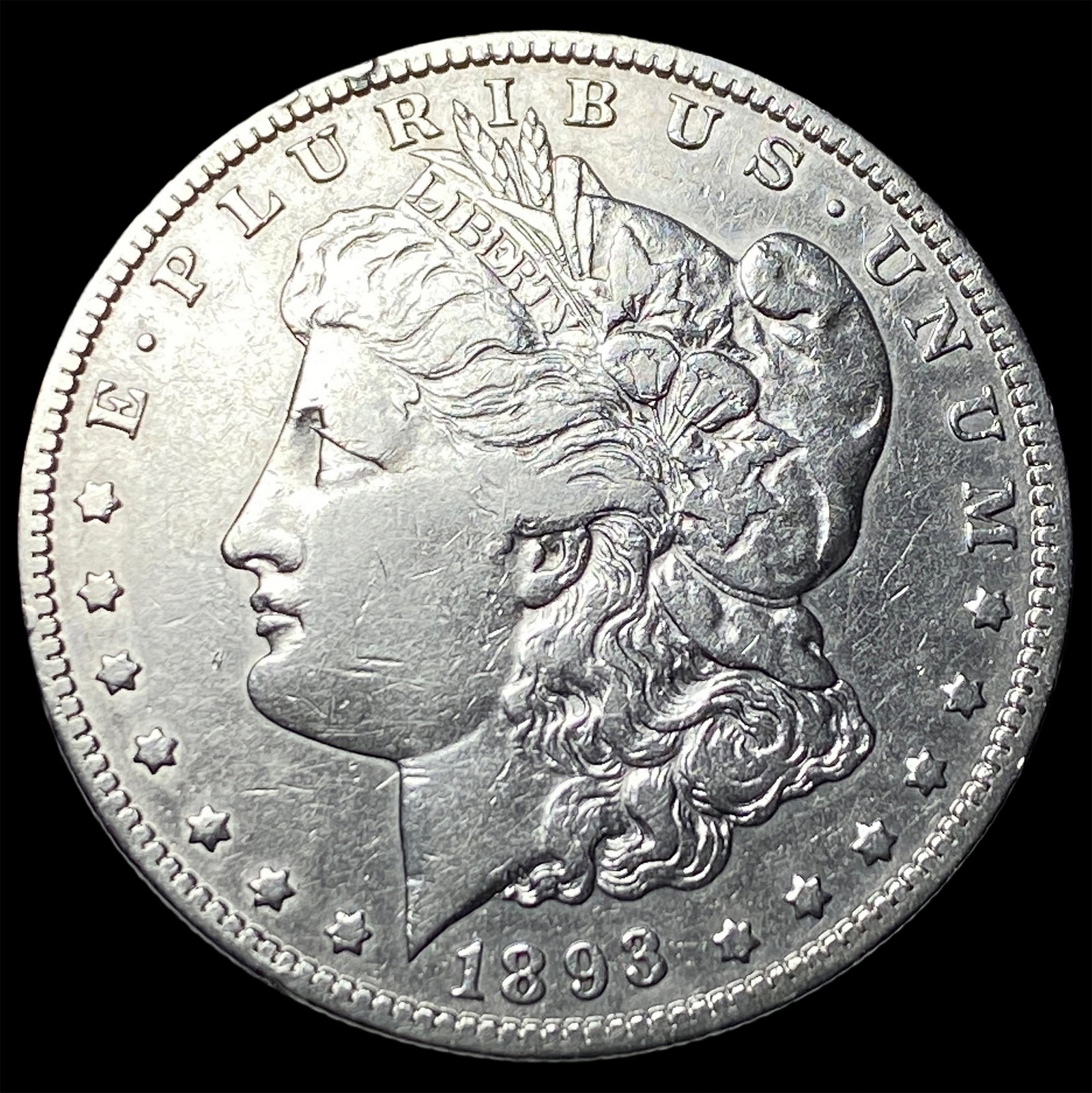 1893-O Silver Morgan Dollar NEARLY UNCIRCULATED (1 of 2)