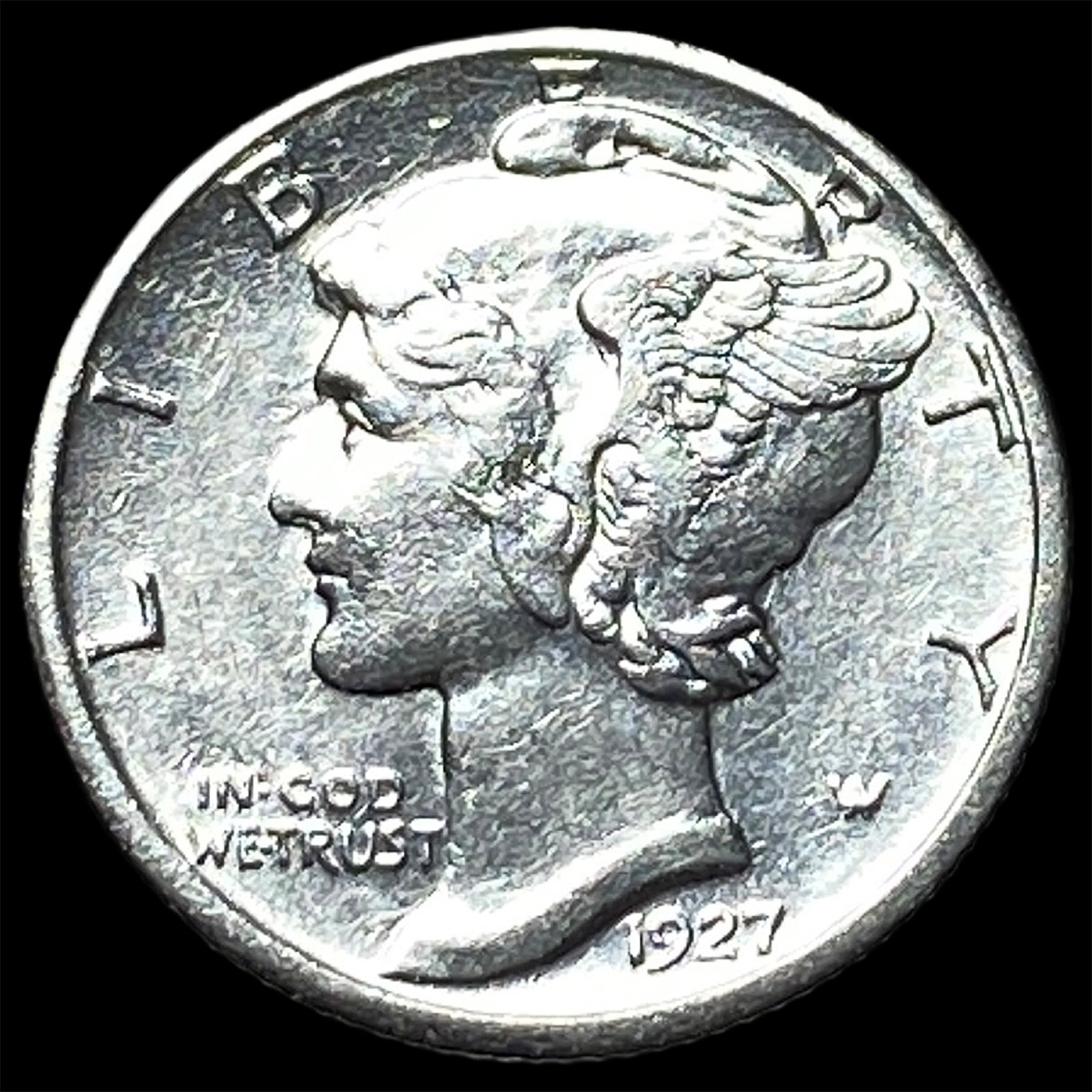 1927-S Silver Mercury Dime CLOSELY UNCIRCULATED (1 of 2)