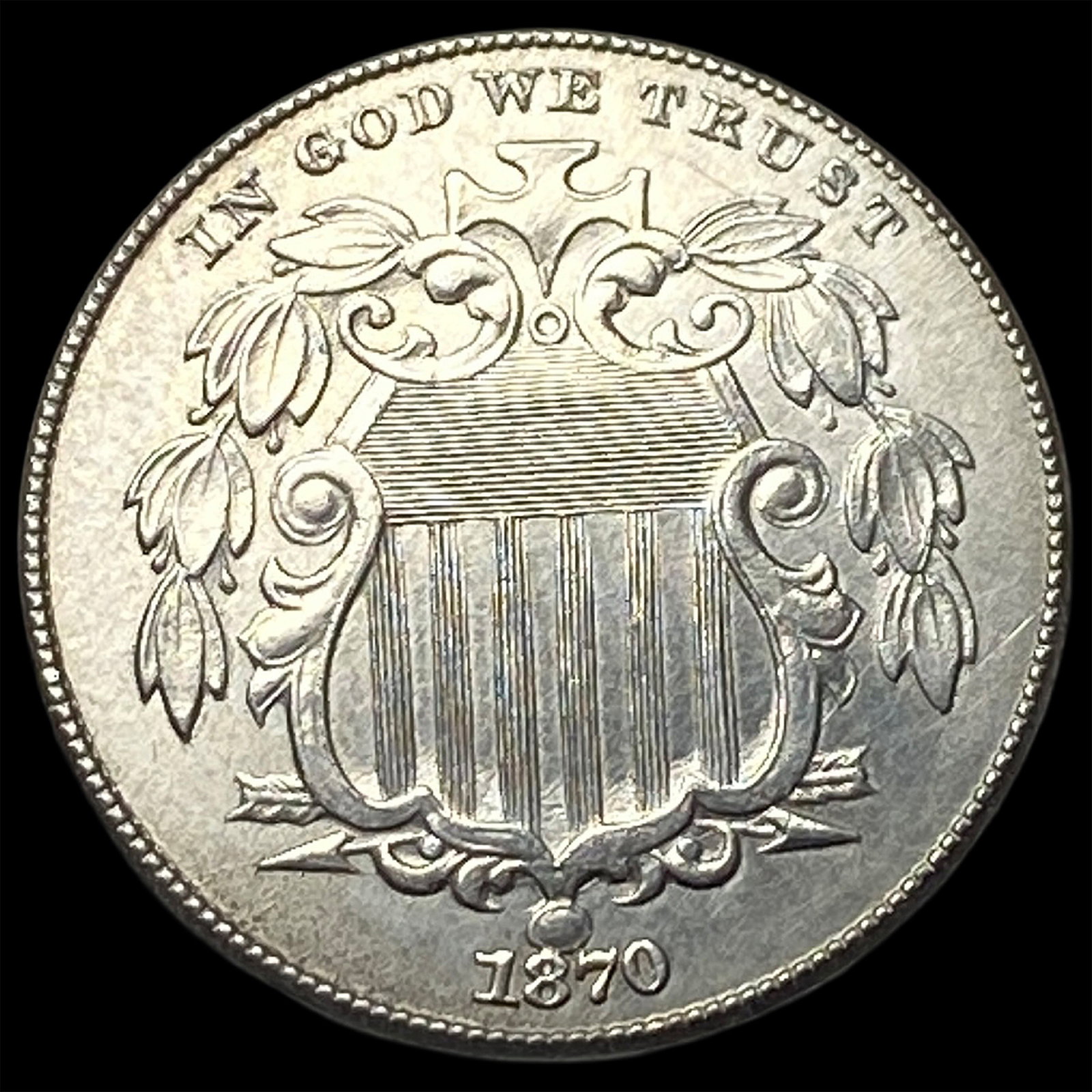 1870 Shield Nickel UNCIRCULATED: 1870 Shield Nickel UNCIRCULATED