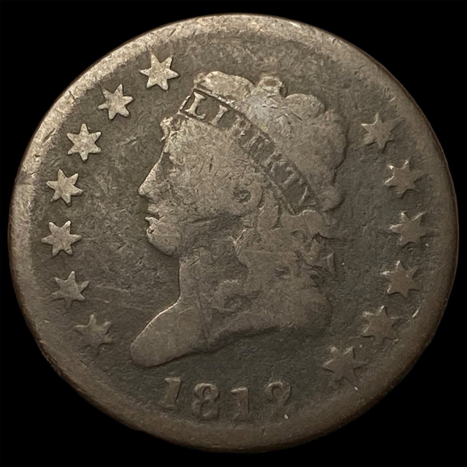 1812 Classic Head Large Cent NICELY CIRCULATED: 1812 Classic Head Large Cent NICELY CIRCULATED